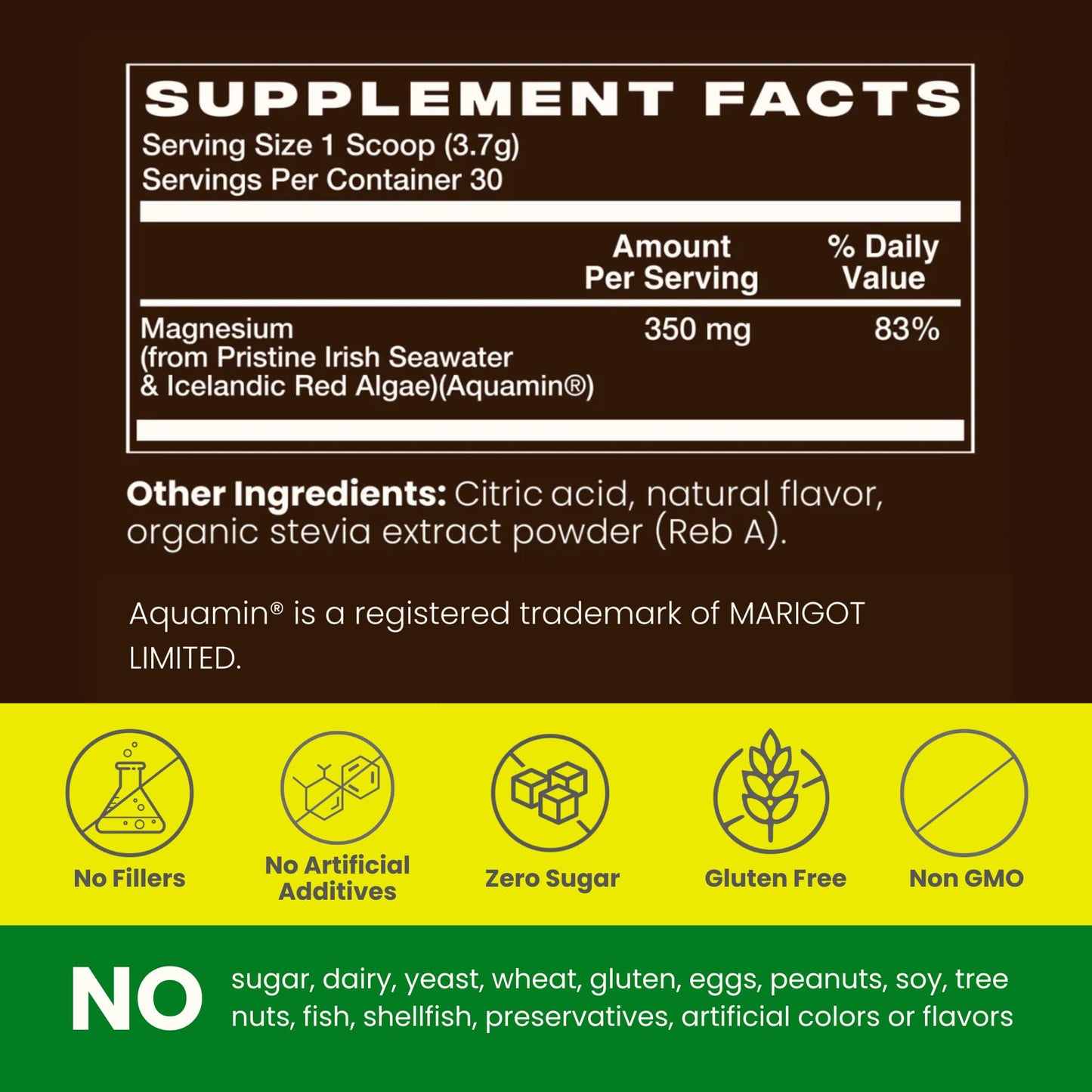 HUA Wellness Whole Food Magnesium Powder 4 Ounce