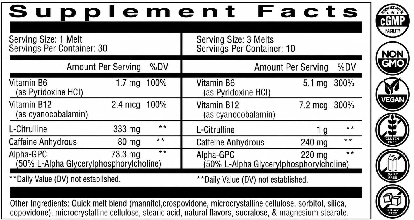 KALOS Energy + Focus Melts Tablets 30