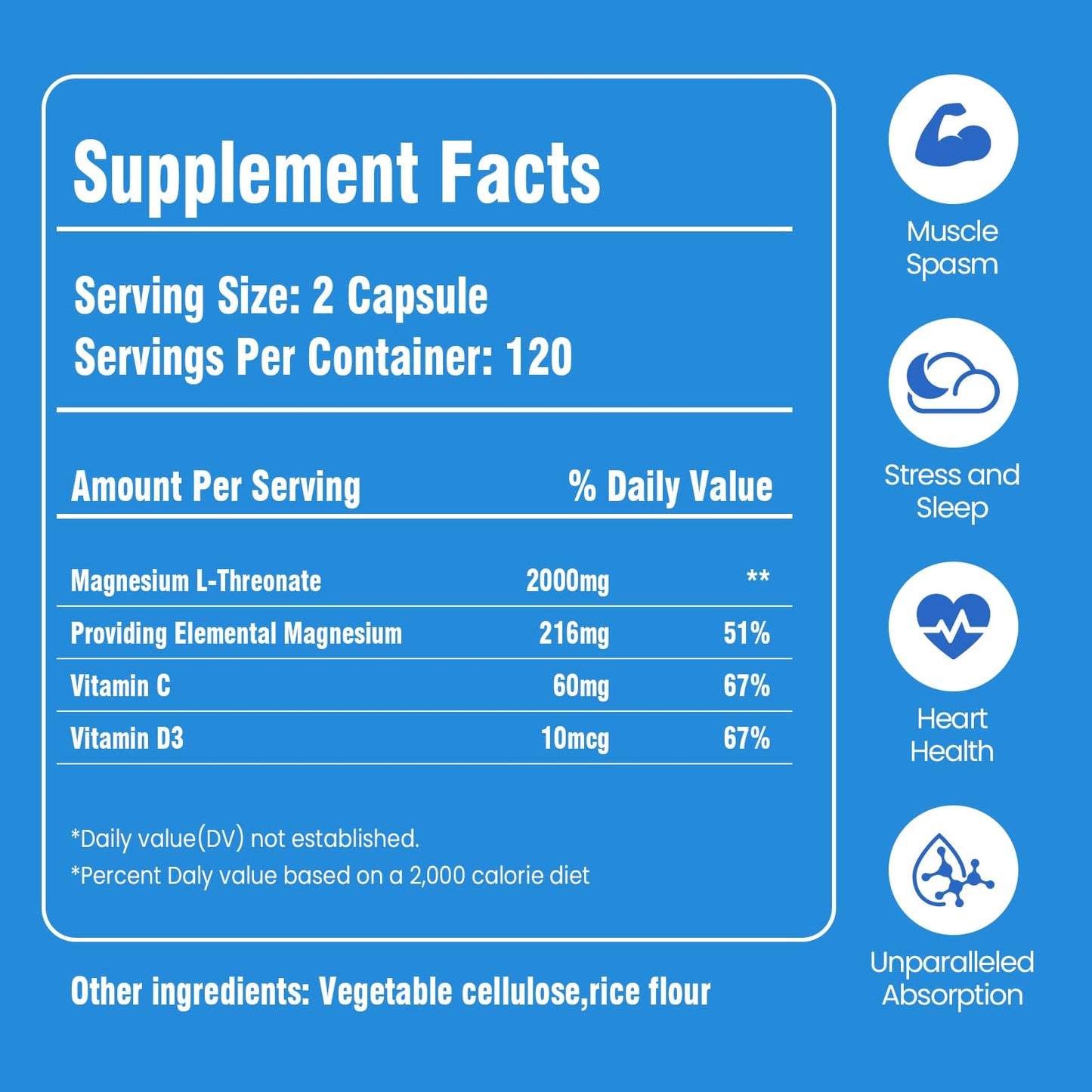 tupeou Magnesium L-Threonate Capsule 120 Count