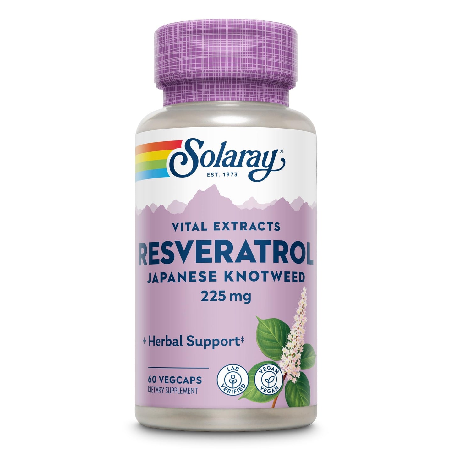 SOLARAY Triple Strength Resveratrol 225mg Capsule, 60 Count