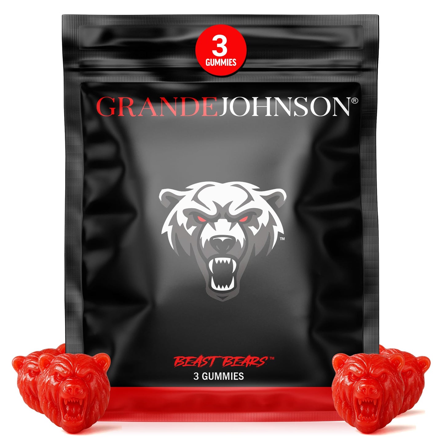 Beast Bears Grande Johnson Men's Performance Gummies, Gummies, 3 Count