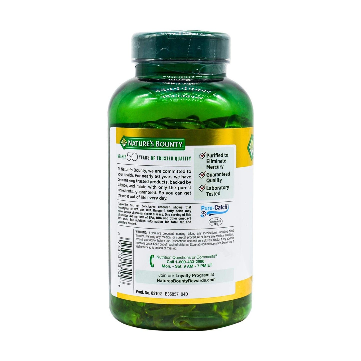 Nature's Bounty Fish Oil Softgels 200 Count
