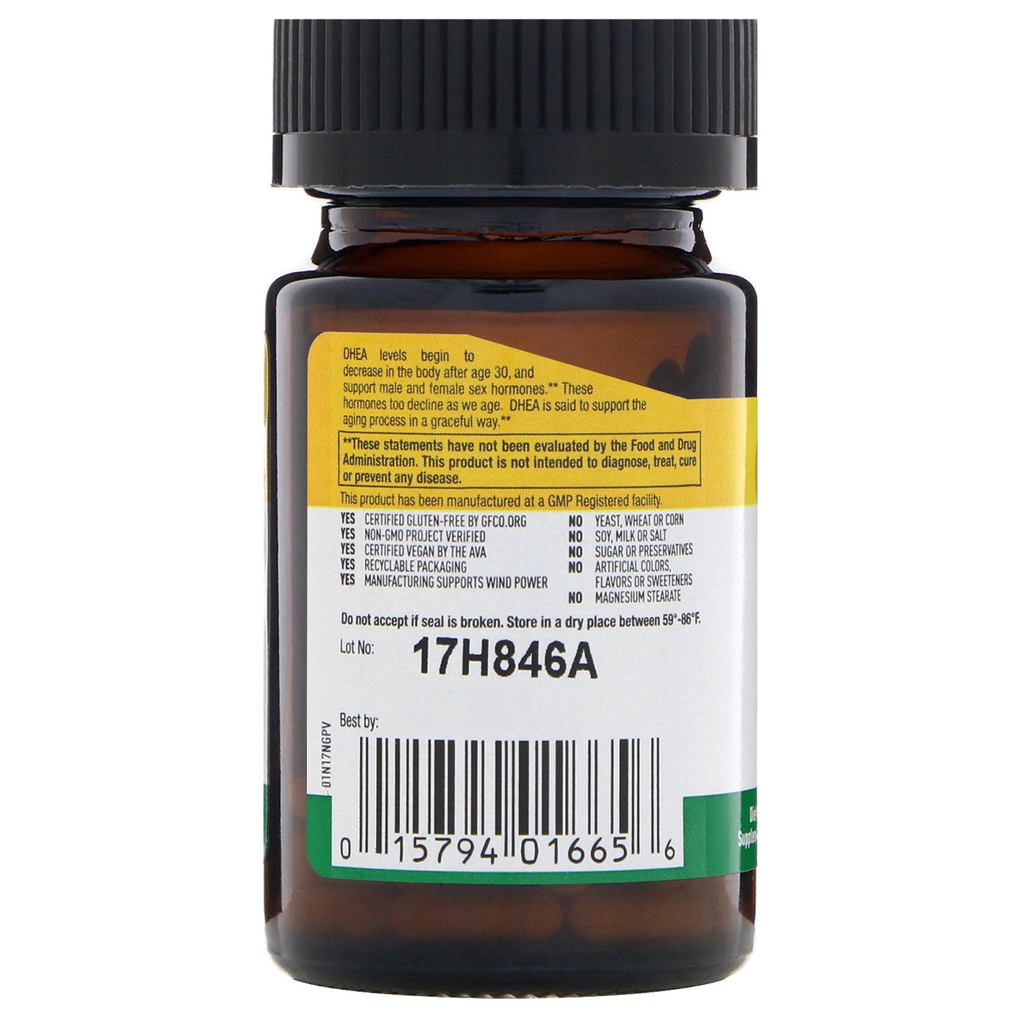 Country Life DHEA 10 mg Capsules, 50 Count