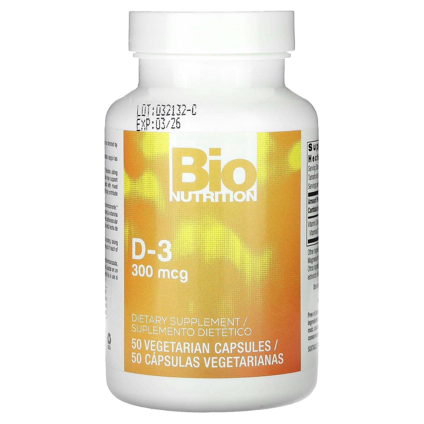 Bio Nutrition Vitamin D3 12000 IU Capsule, 50 Capsules