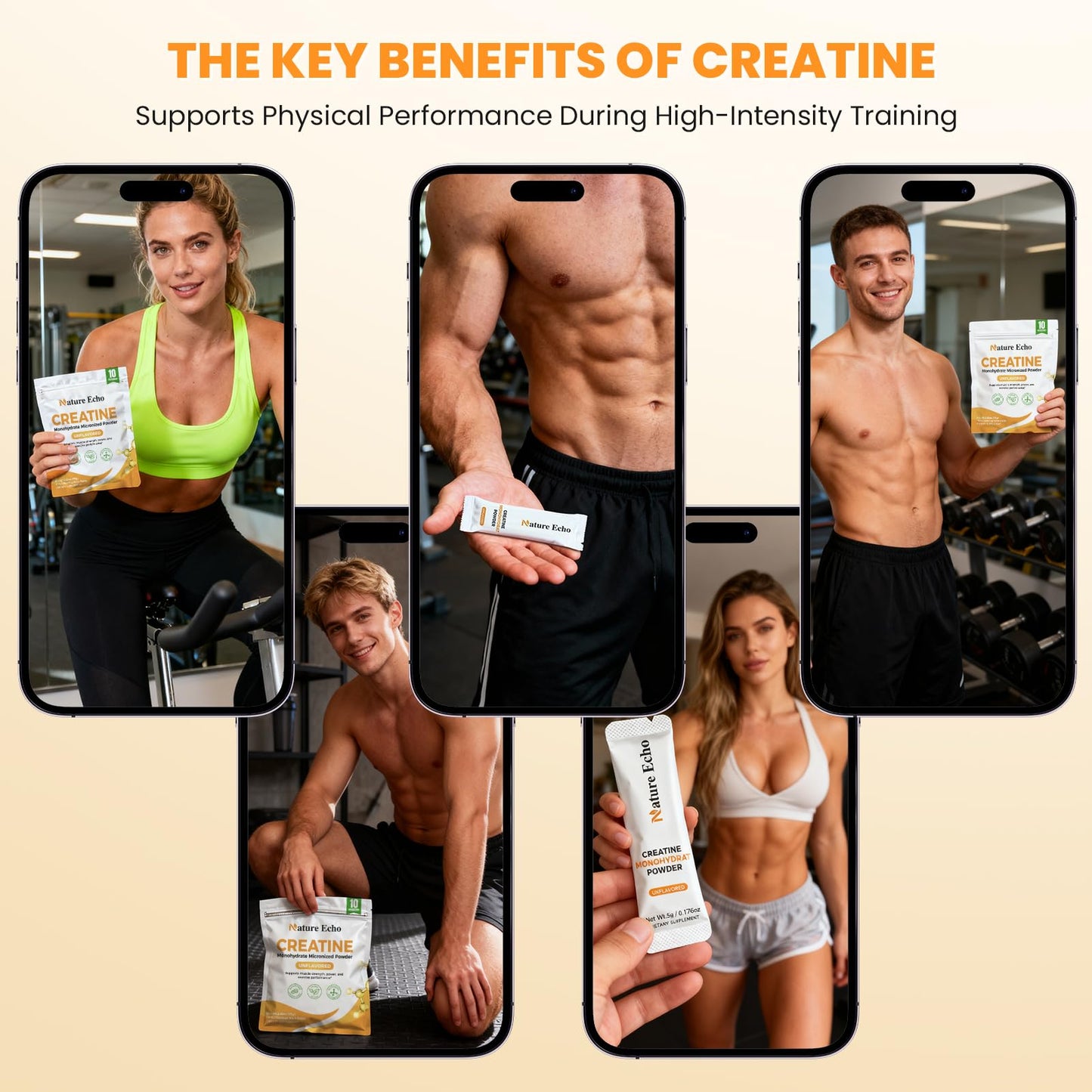 Nature Echo Creatine Monohydrate Micronized Powder 1.76 Ounce