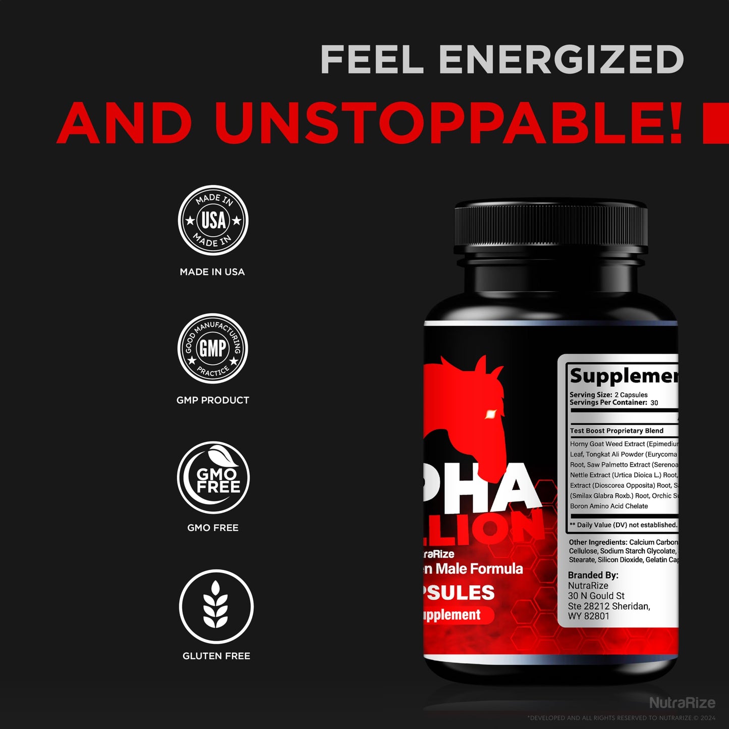 NutraRize Alpha Stallion Capsules 120 Capsules