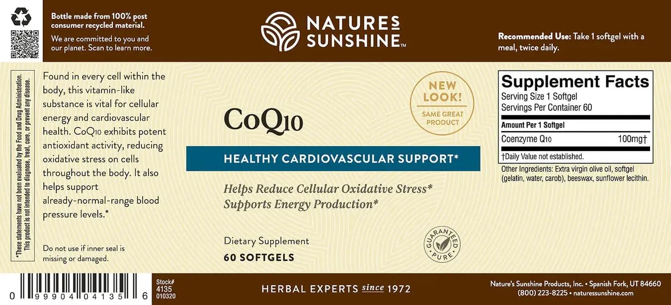 Nature's Sunshine CoQ10 Softgel Capsules 60