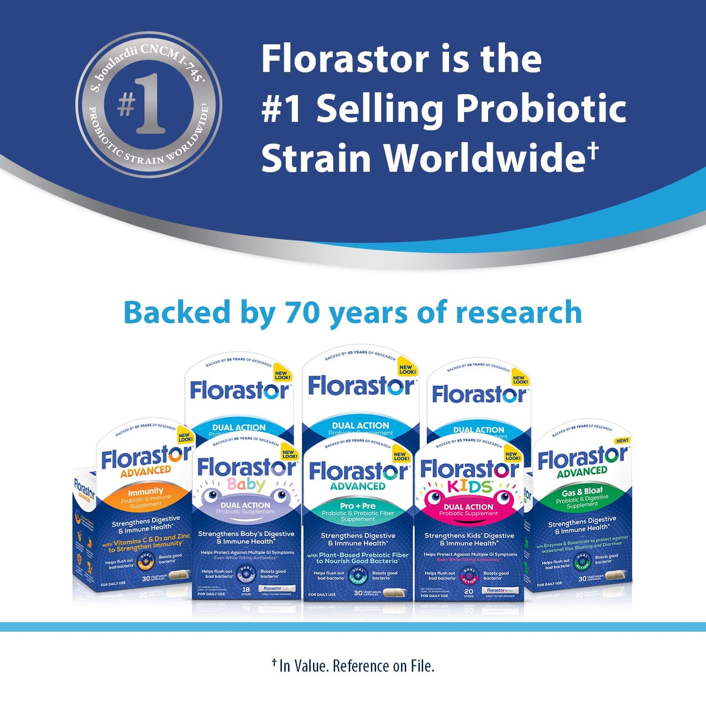 Florastor Probiotics for Digestive and Immune Health Capsules, 100 Count