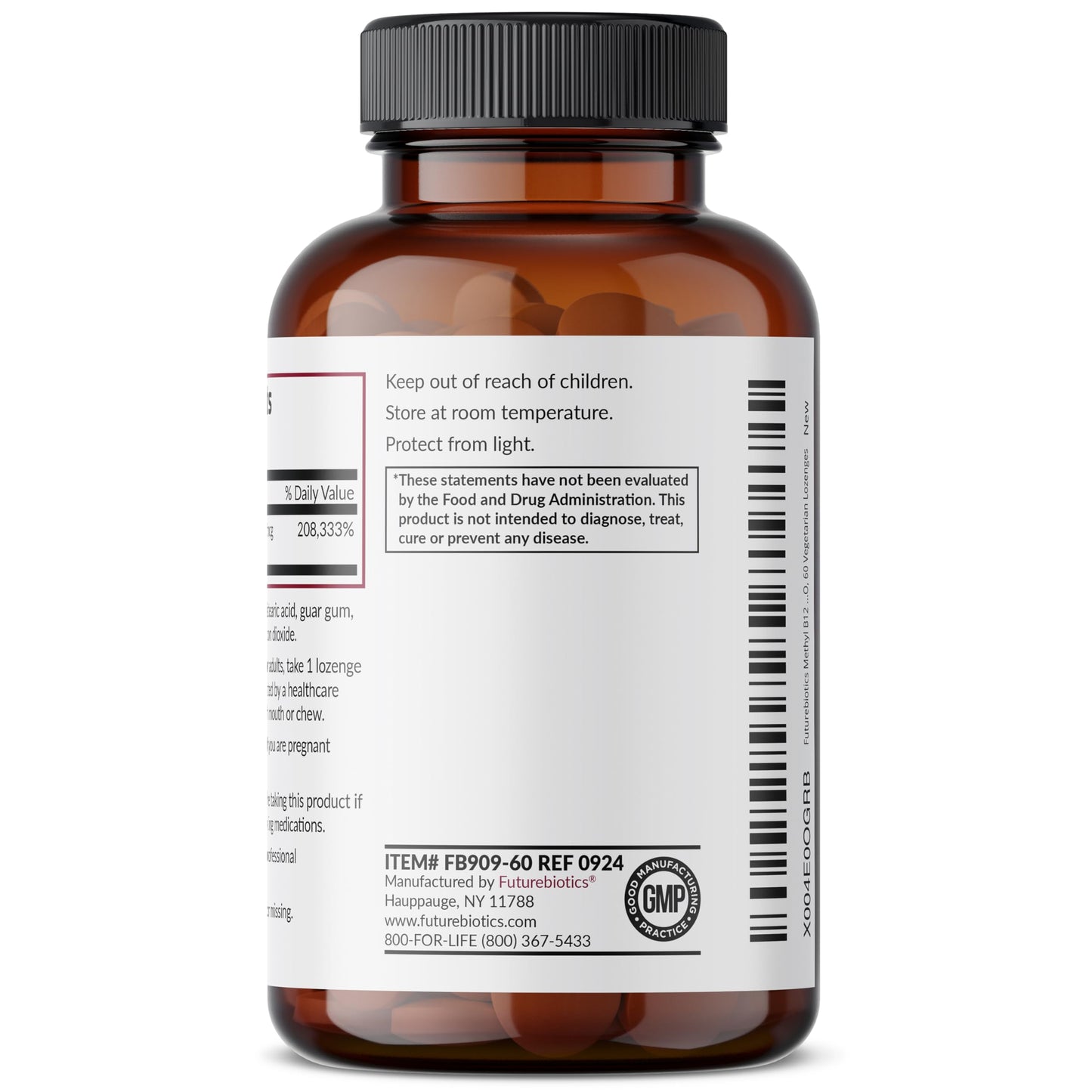Futurebiotics Methyl B12 5000 MCG Vitamin B12 Methylcobalamin Tablet, 60 Tablets