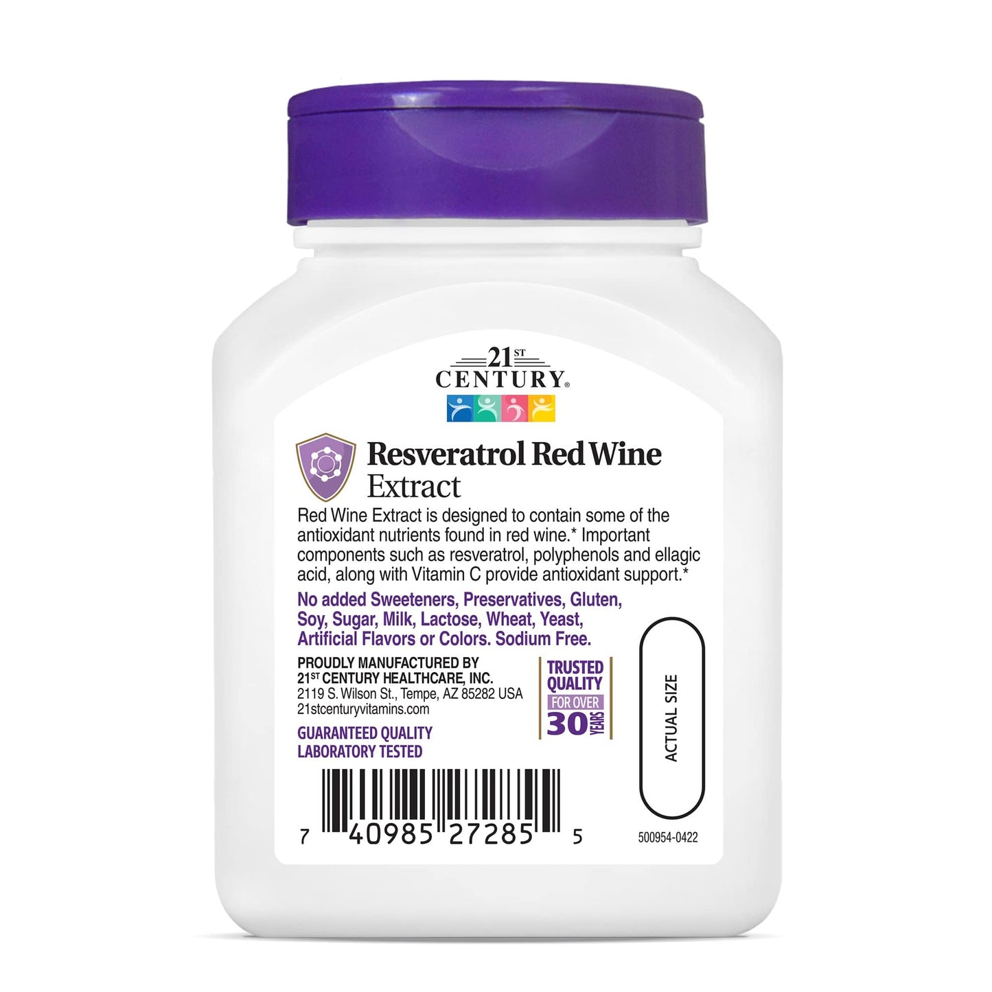 21st Century Resveratrol Red Wine Extract Capsules 90 Count