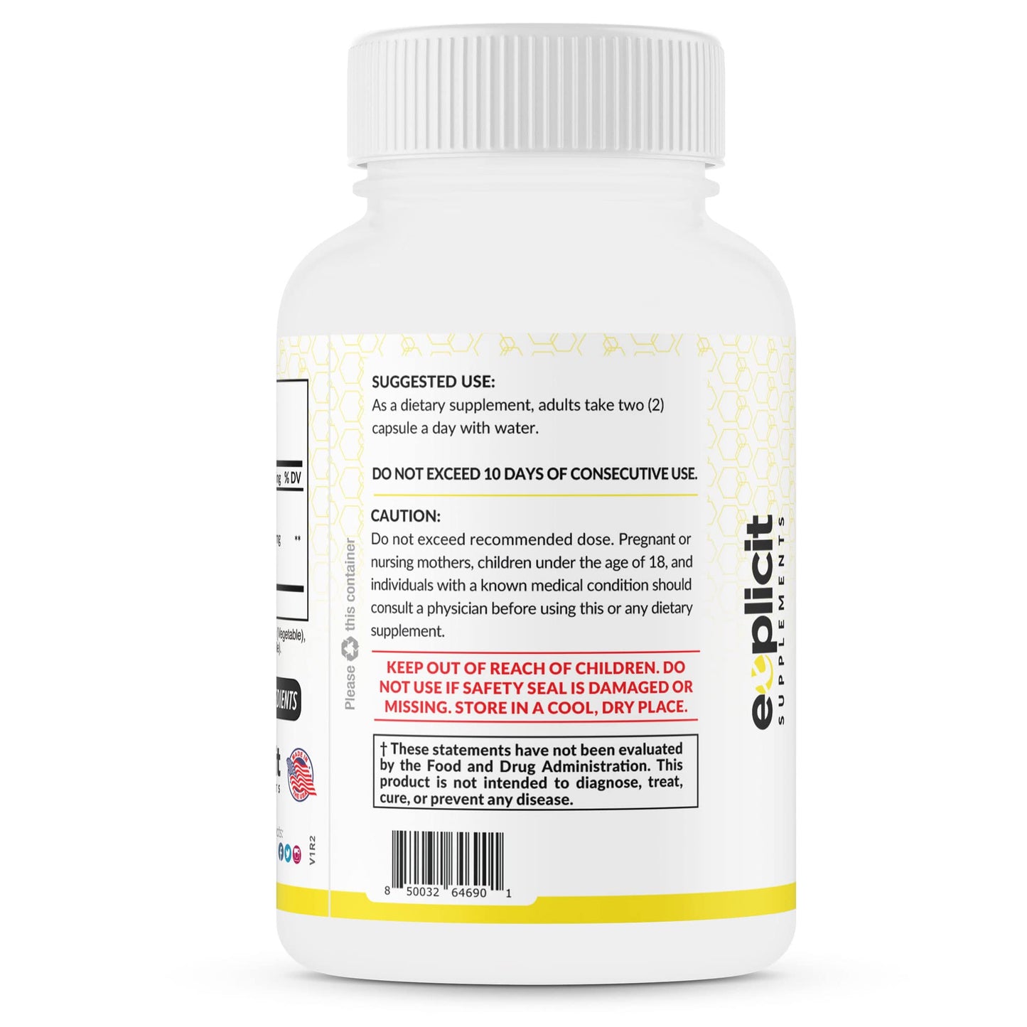 eXplicit Supplements Potassium Iodide 130 mg Capsules - 120 Capsules
