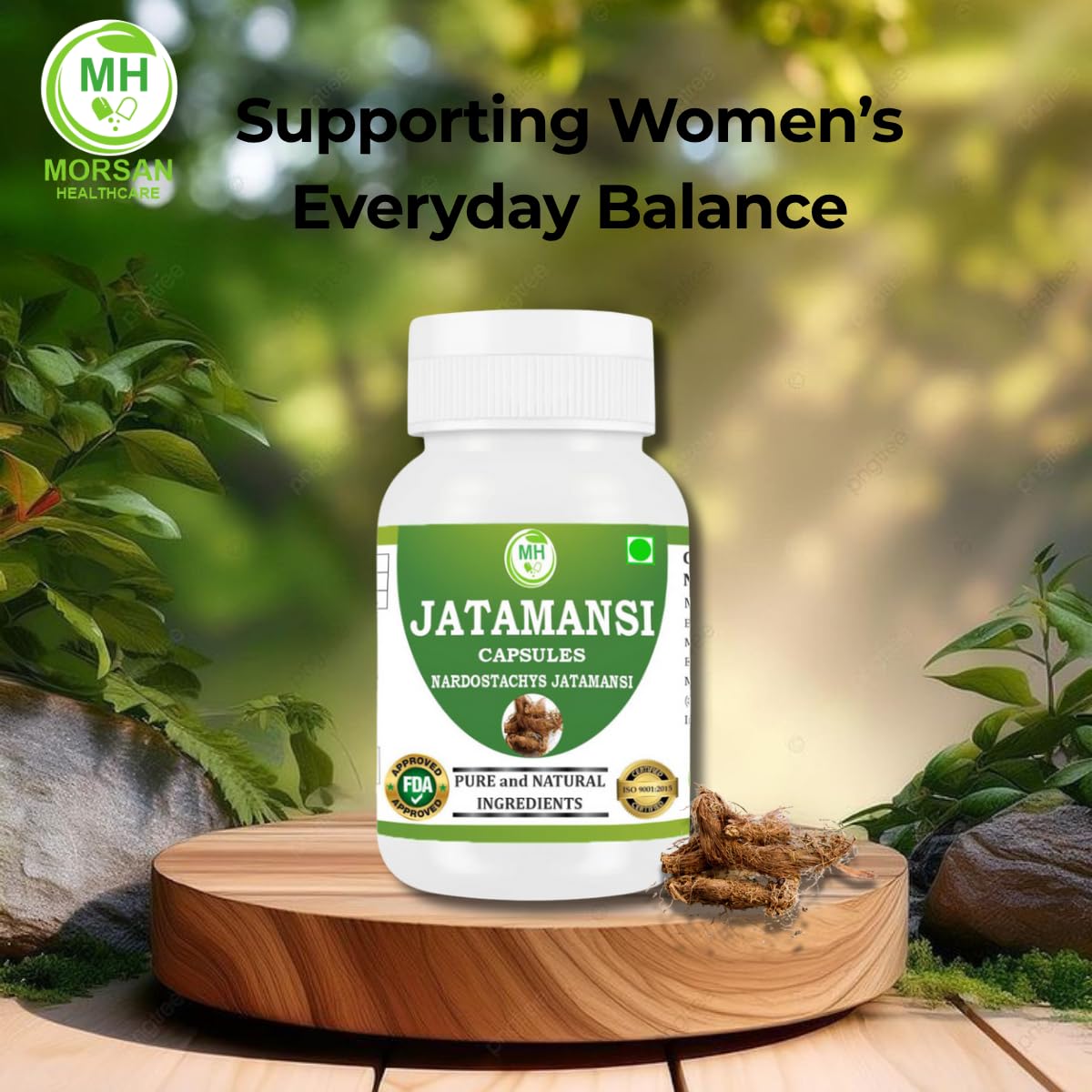 Morsan Healthcare Jatamansi 500 mg Capsule, 60 Capsules