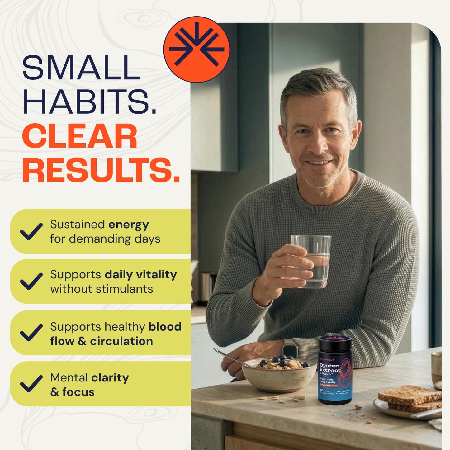 VIVOLVE Oyster Extract 60 Capsules