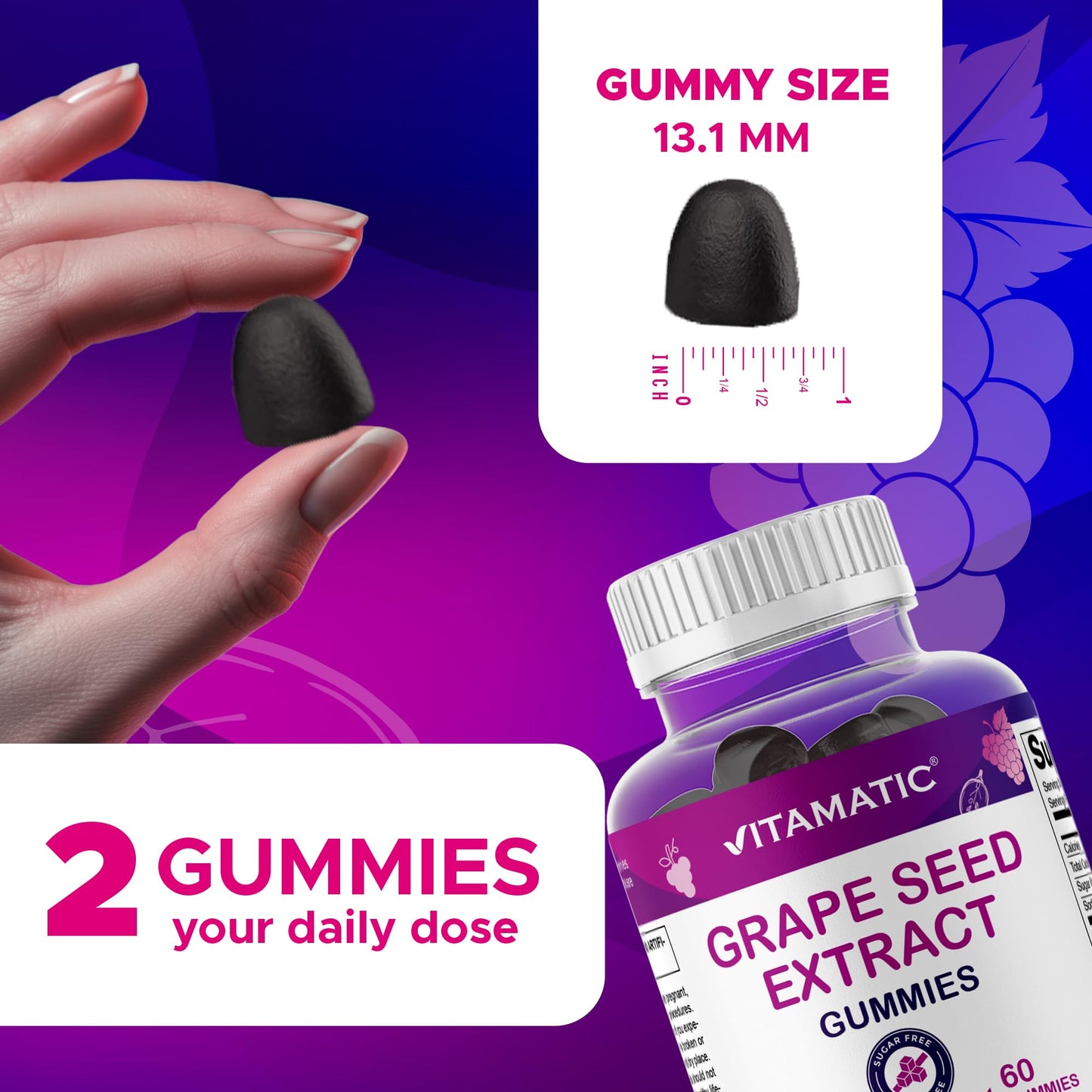 Vitamatic Grape Seed Extract Gummies 120 Gummies