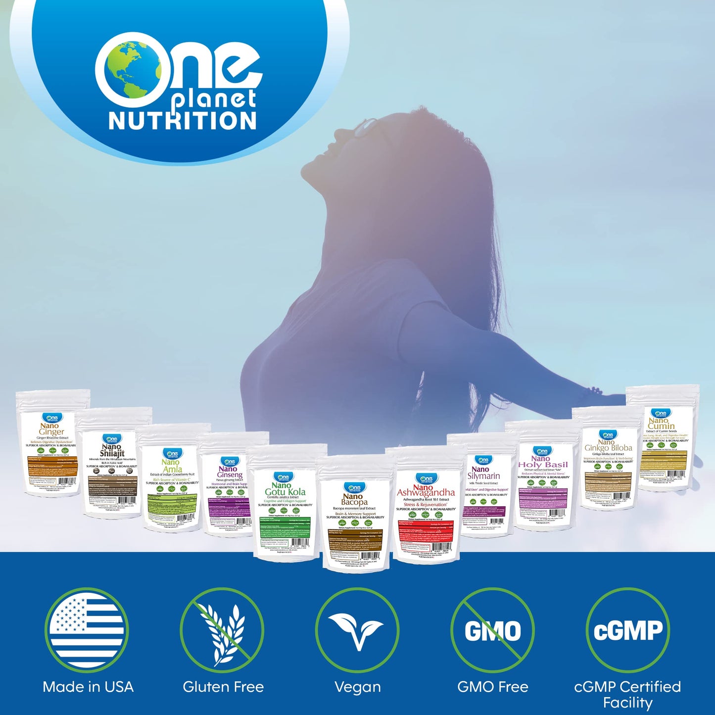 One Planet Nutrition Nano Panax Ginseng Powder, 8 oz