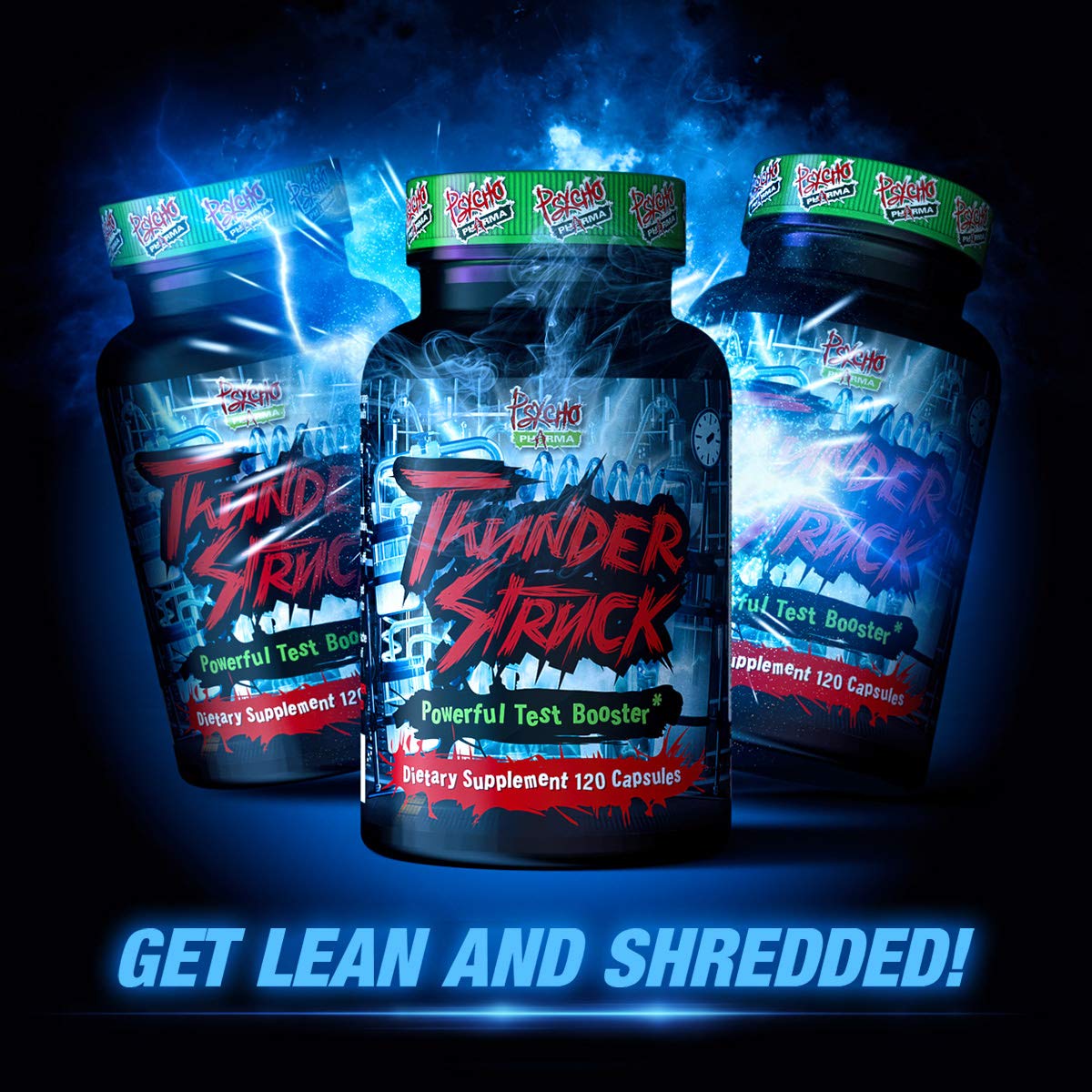 Psycho Pharma Thunderstruck - Lean Muscle Mass Supplement Capsule, 1 Count