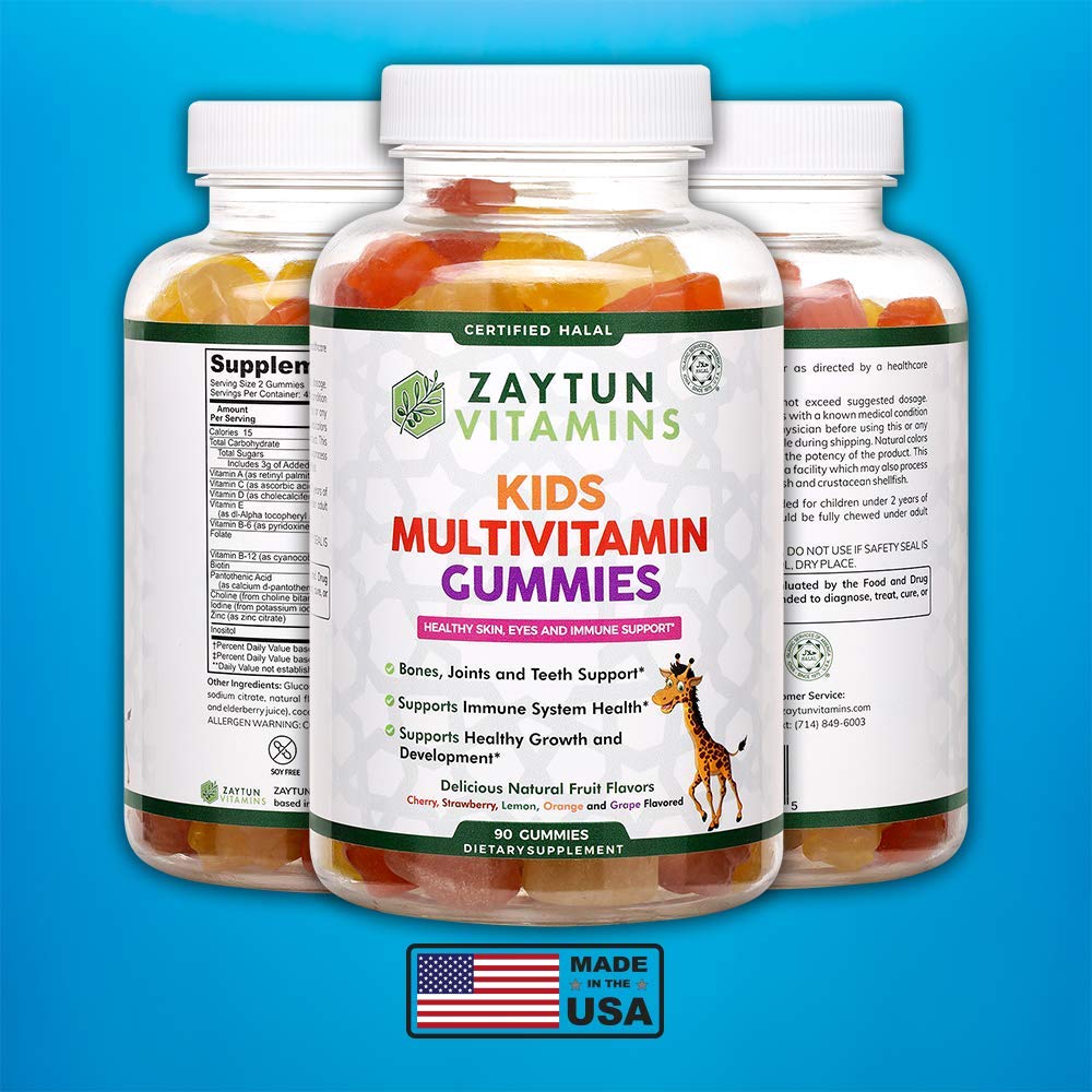 Zaytun Vitamins Halal Kids Multivitamin Gummies, 90 Gummies