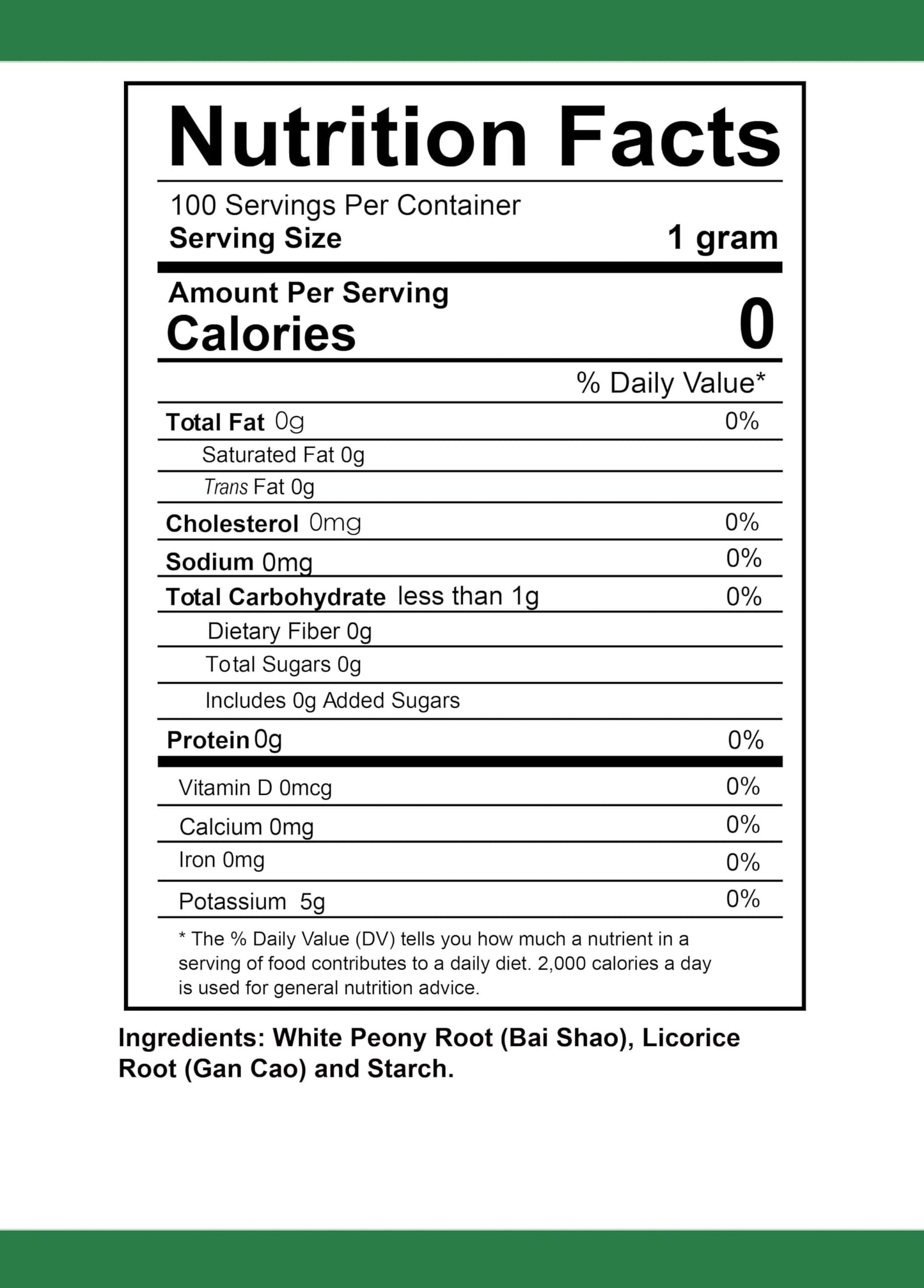 Health Herbal Shao Yao GanCao Tang/Peony & Licorice Decoction Powder, 100 Grams/Bottle