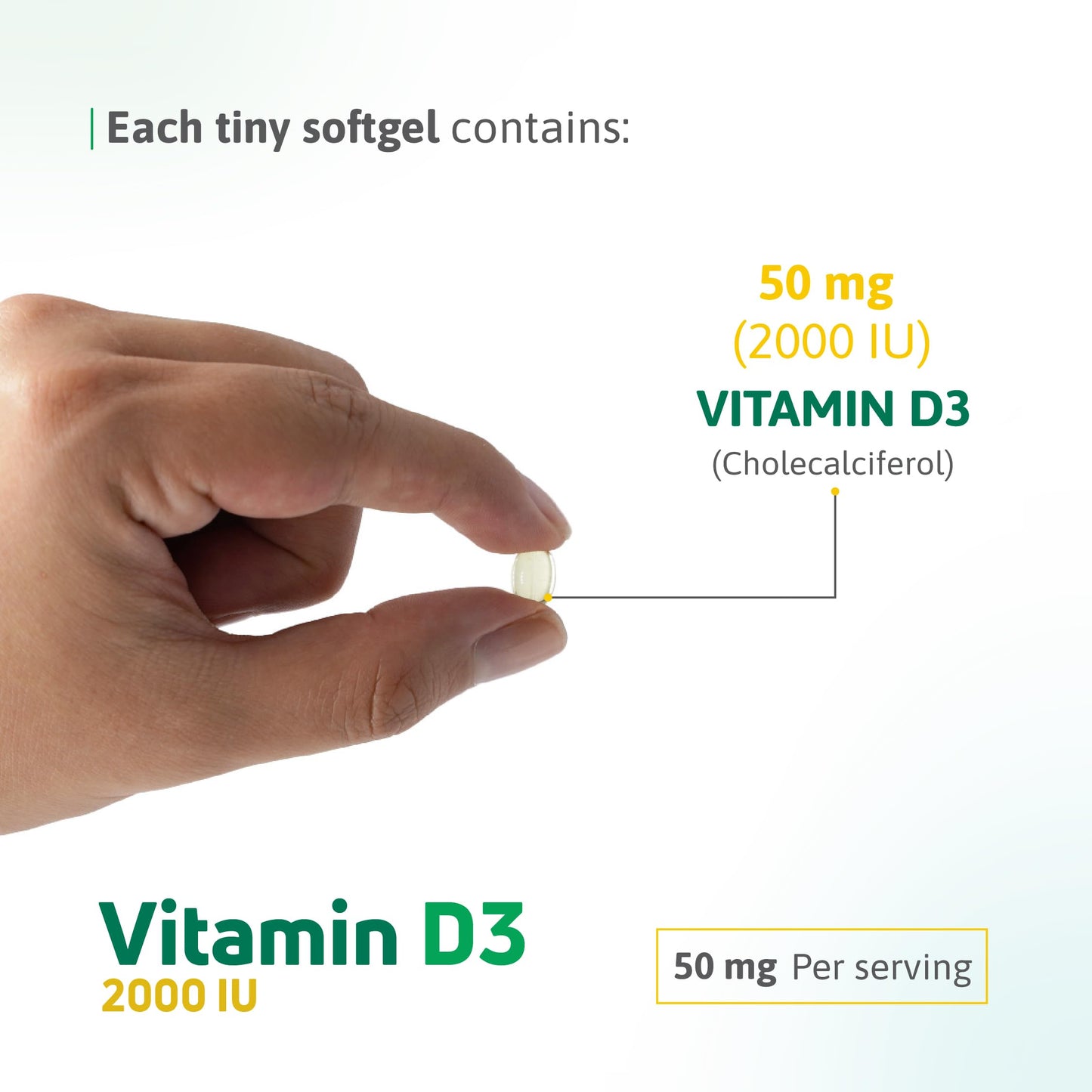 Nutra Nutrition Vitamin D3 2000 IU Softgels 100 Softgels