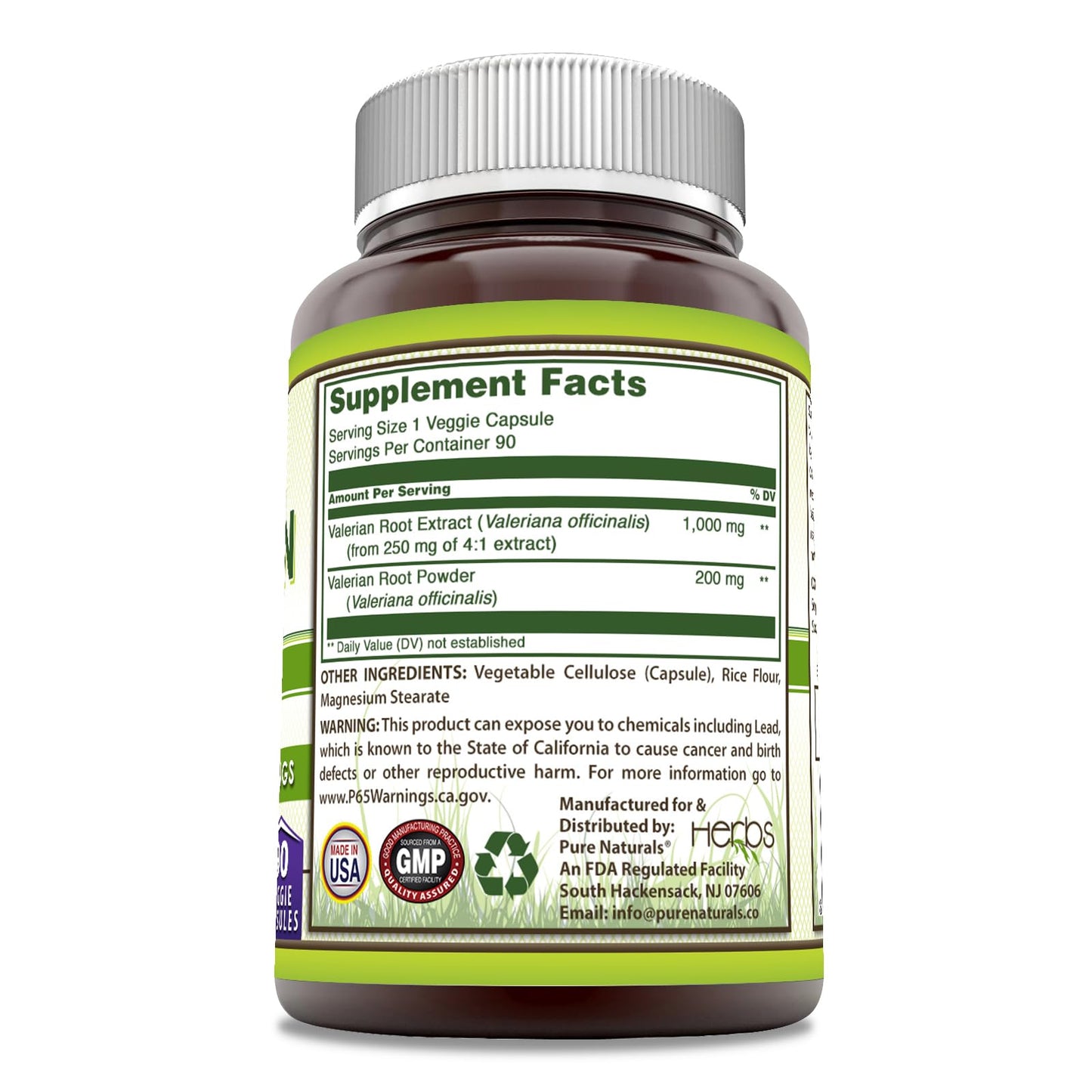 Pure Naturals Valerian Complex Supplement Capsule 1 Count