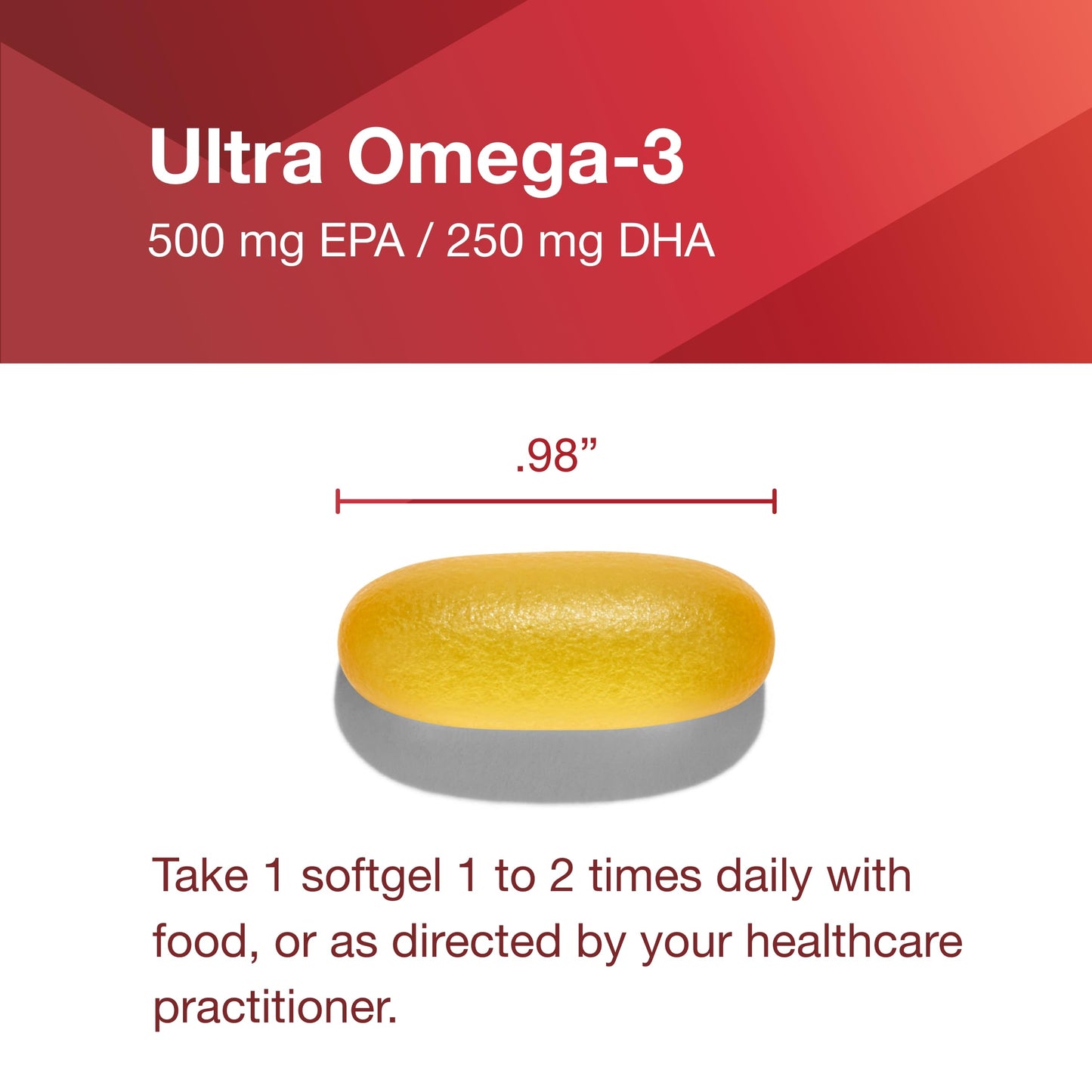 PROTOCOL FOR LIFE BALANCE Ultra Omega-3-500mg EPA & 250mg DHA - Fish Oil for Brain Support, Heart & Nervous System Health - EPA DHA Omega Supplement - Non-GMO & Halal Softgel, 180