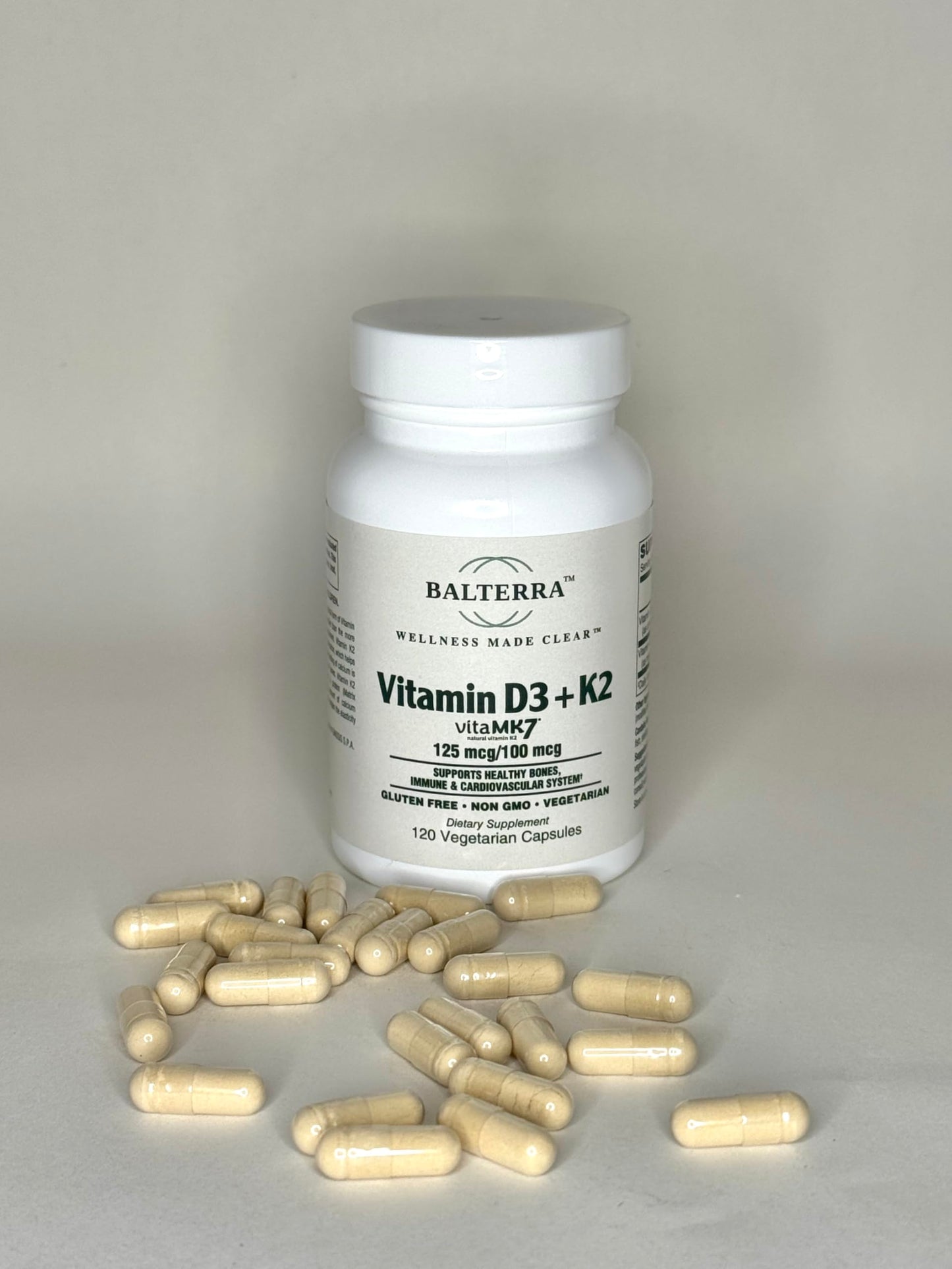 Wellness Made Clear Vitamin D3 + K2 Capsule, 120 Count