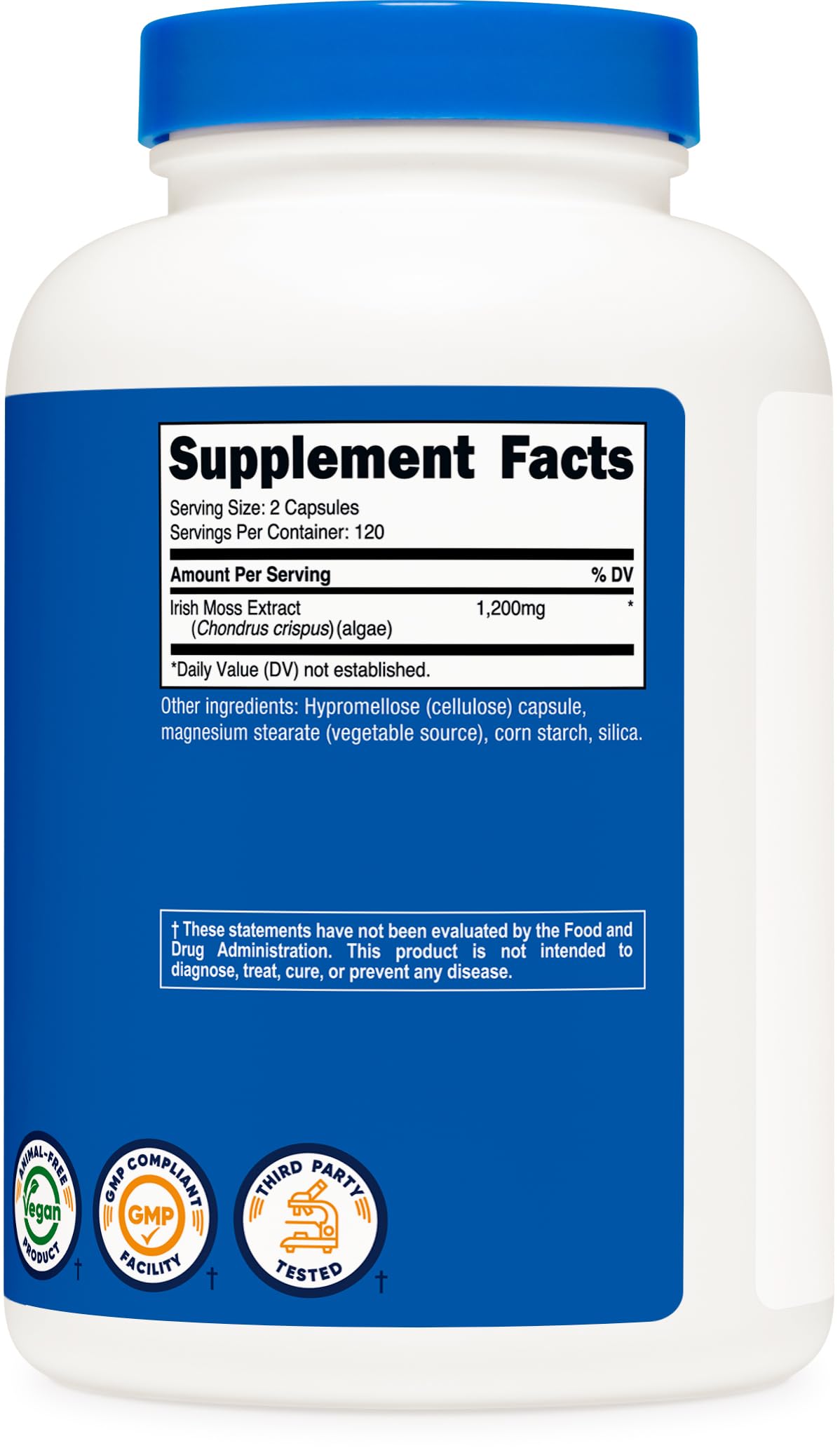 Nutricost Irish Sea Moss Extract Capsules, 240 Capsules
