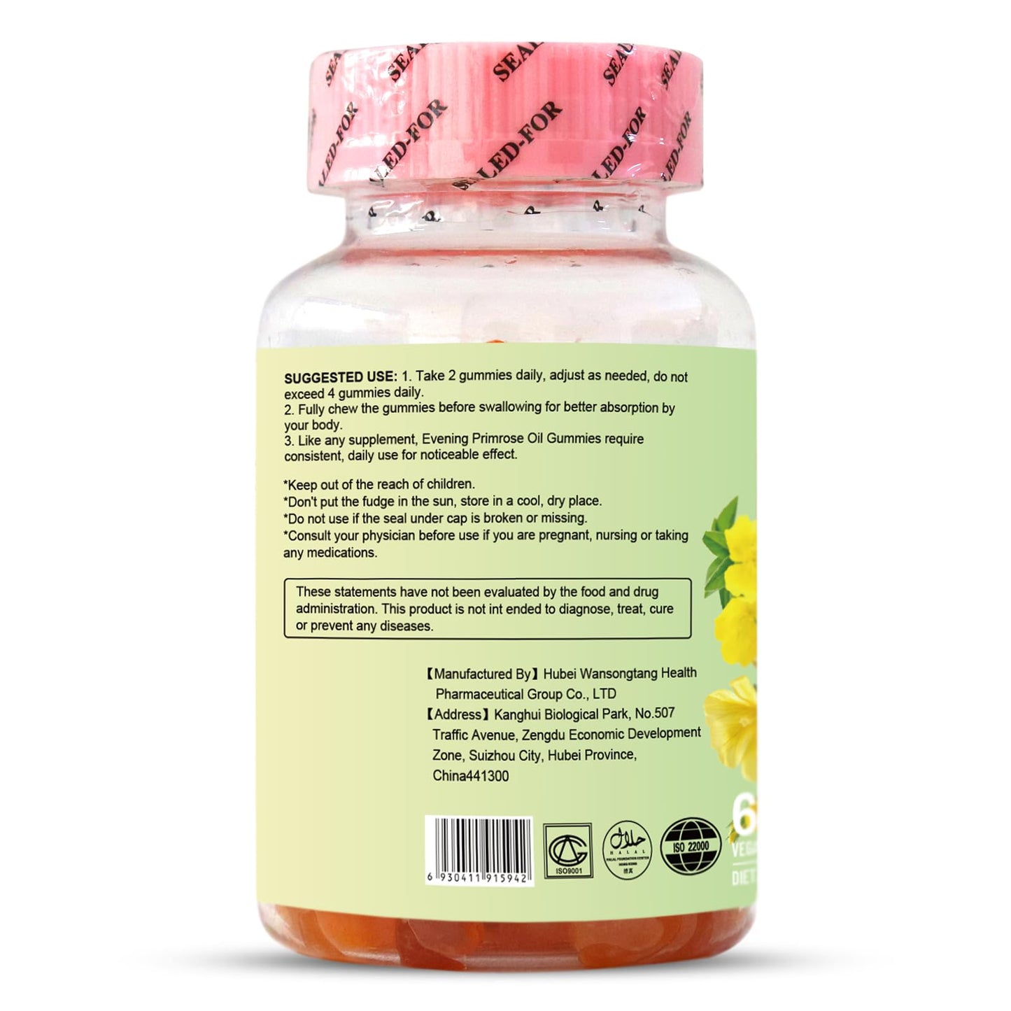 Wins Town Evening Primrose Oil Gummies for Women, 60 Count