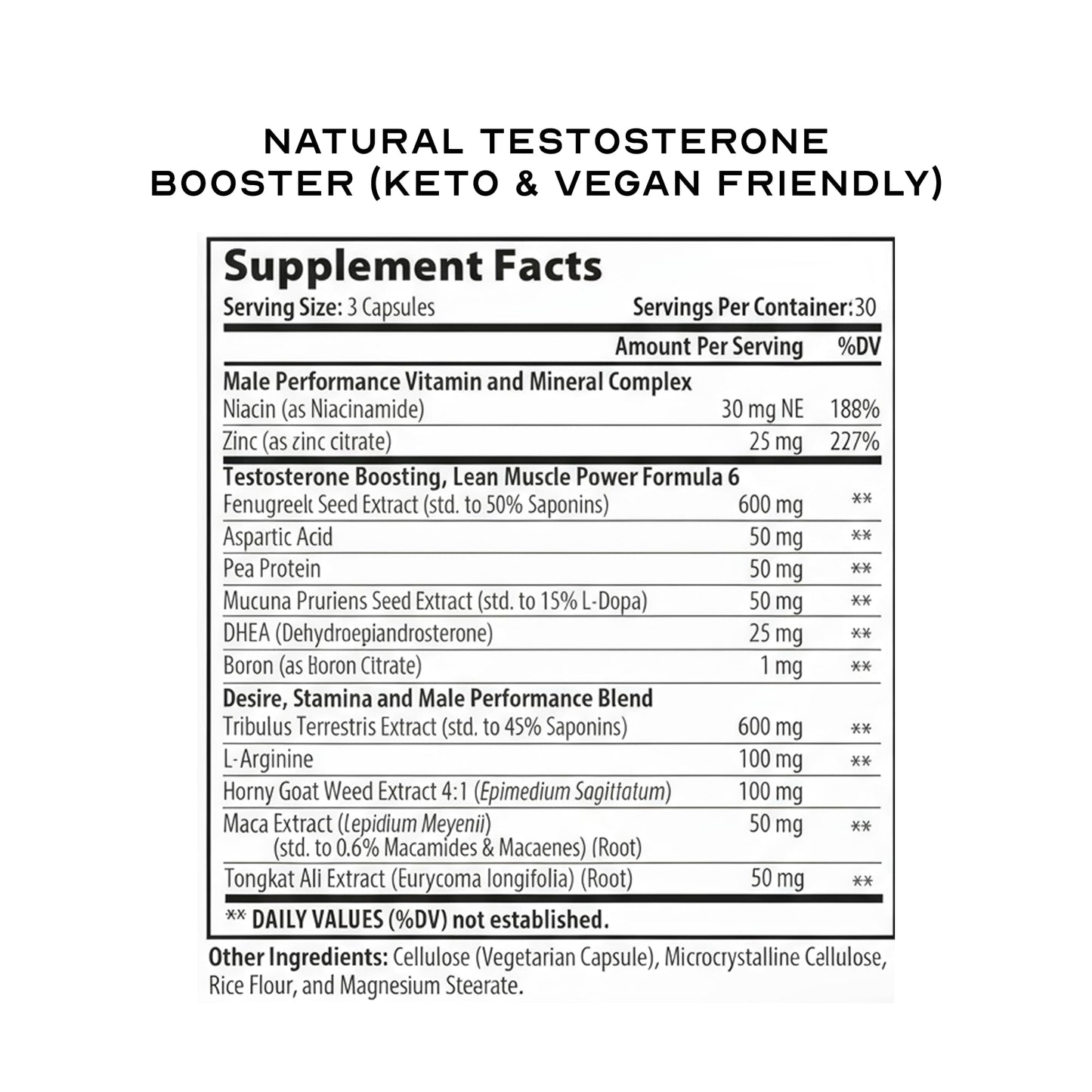 LEAN Nutraceuticals Testosterone Libido Booster Capsule 90 Count