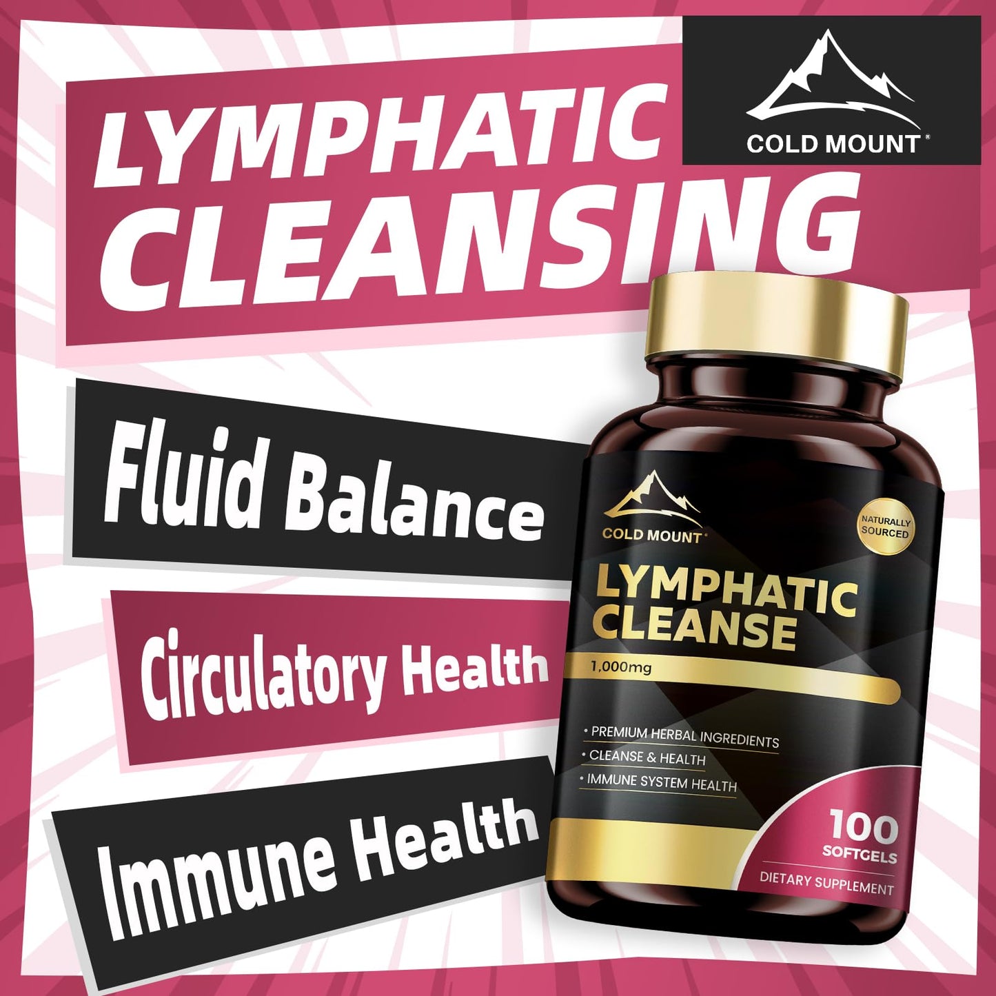 MEGNETA Premium Lymphatic Cleanse Capsule 60 Count