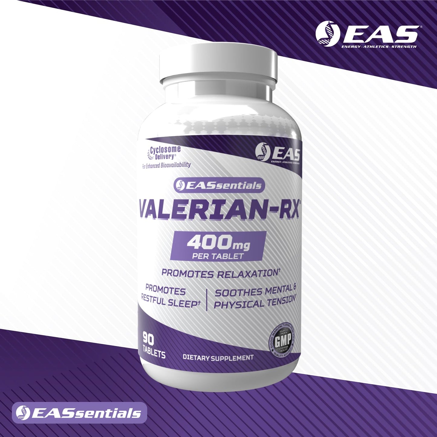 Experimental and Applied Sciences Valerian-RX Valerian Root 400mg Tablet 90 Tablets