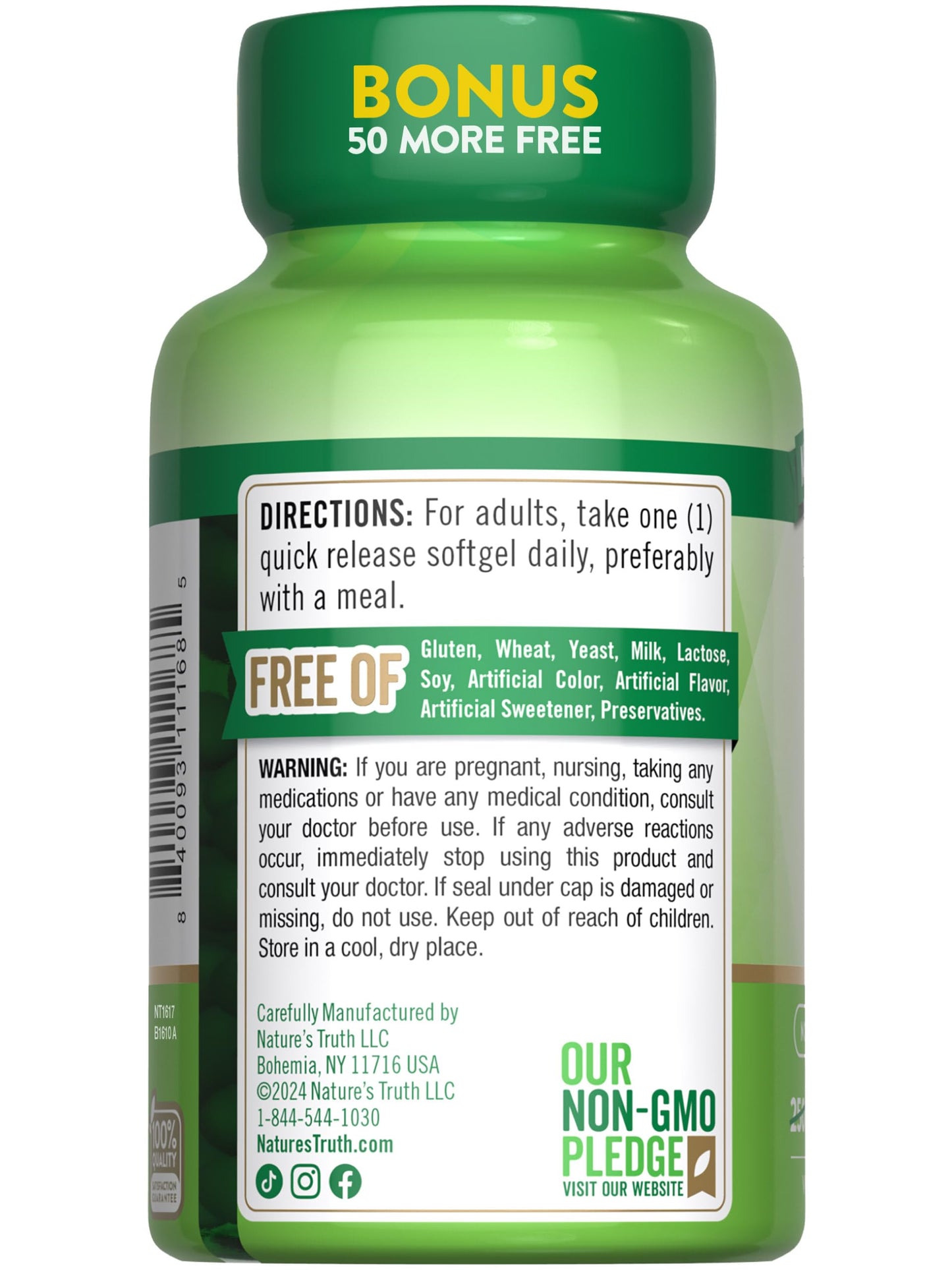 Nature's Truth Vitamin D3 5000 IU (125 mcg) Softgels 300