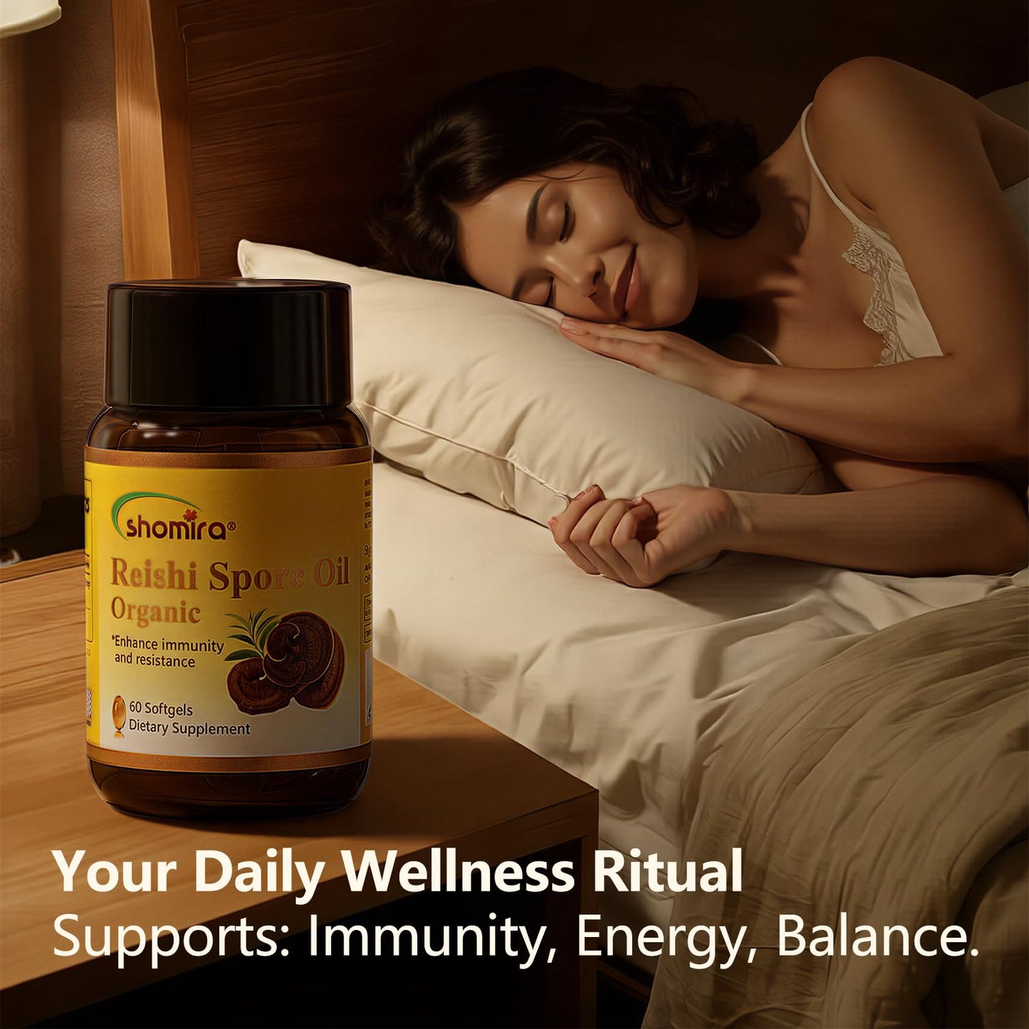 Shomira Organic Reishi Spore Oil Softgel, 60 Softgels