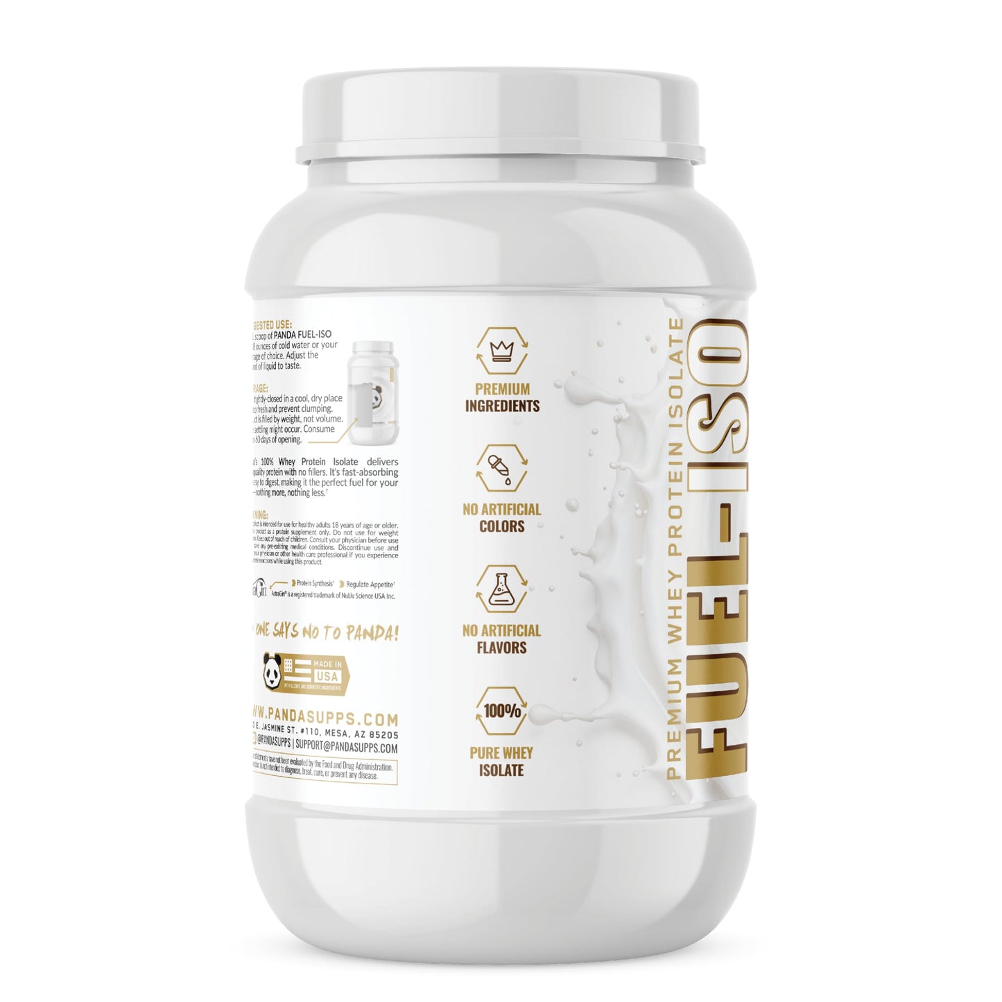 Underground Bio Labs Panda Fuel ISO Whey Protein - Unflavored Powder 1.82 Pound