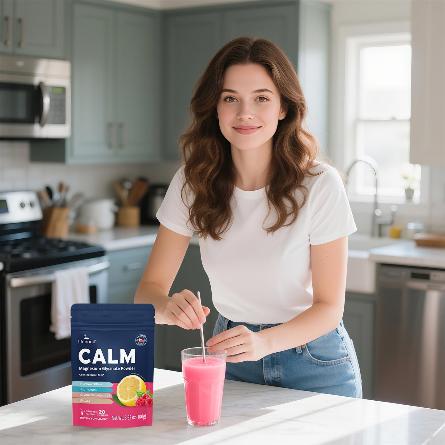 Lifebooil Calm Magnesium Powder 3.5 Ounce