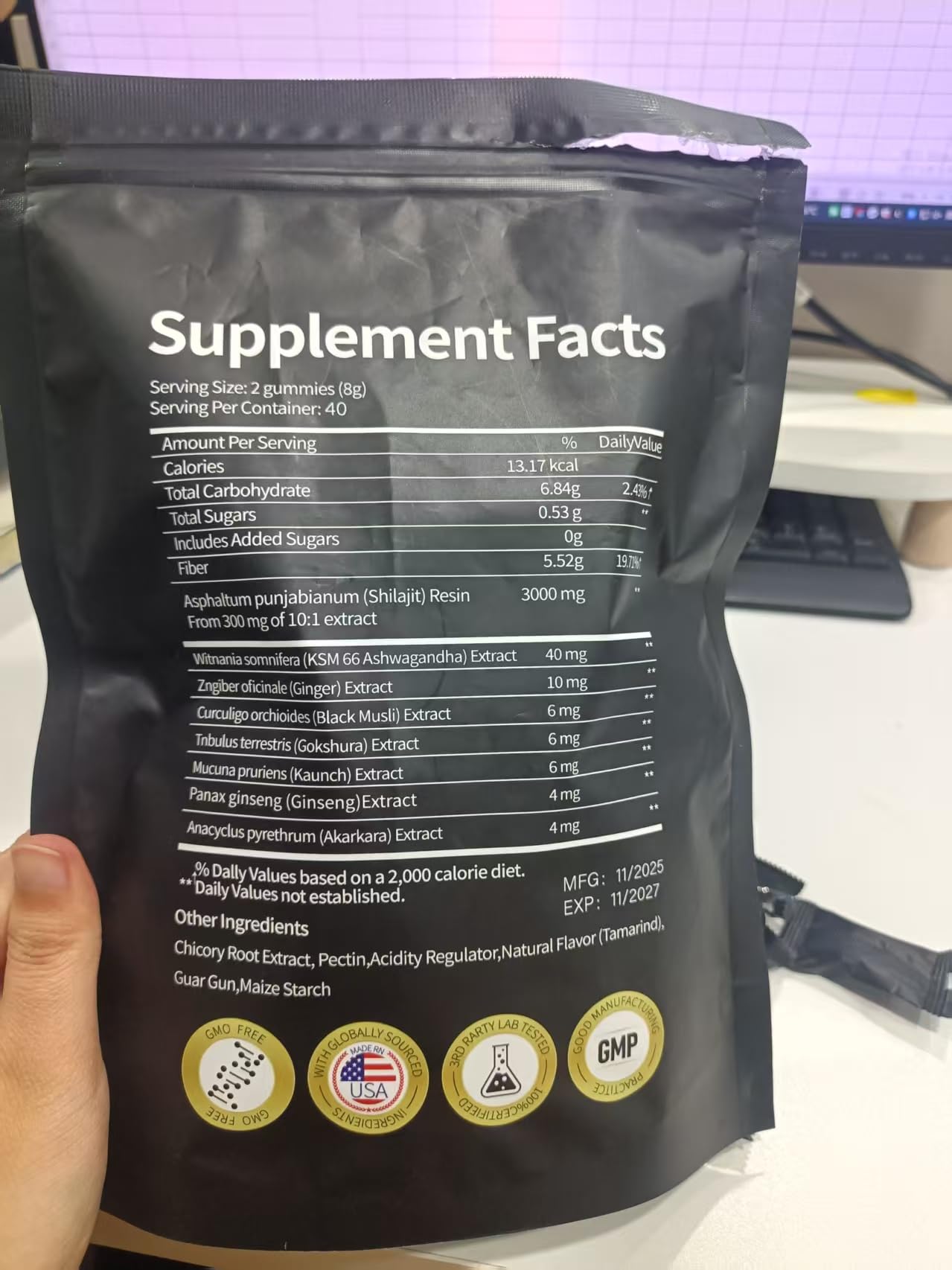 Blumskin Shilajit Gummies for Men & Women, Fulvic Trace Minerals Micronutrient Supplement, 80 Gummies