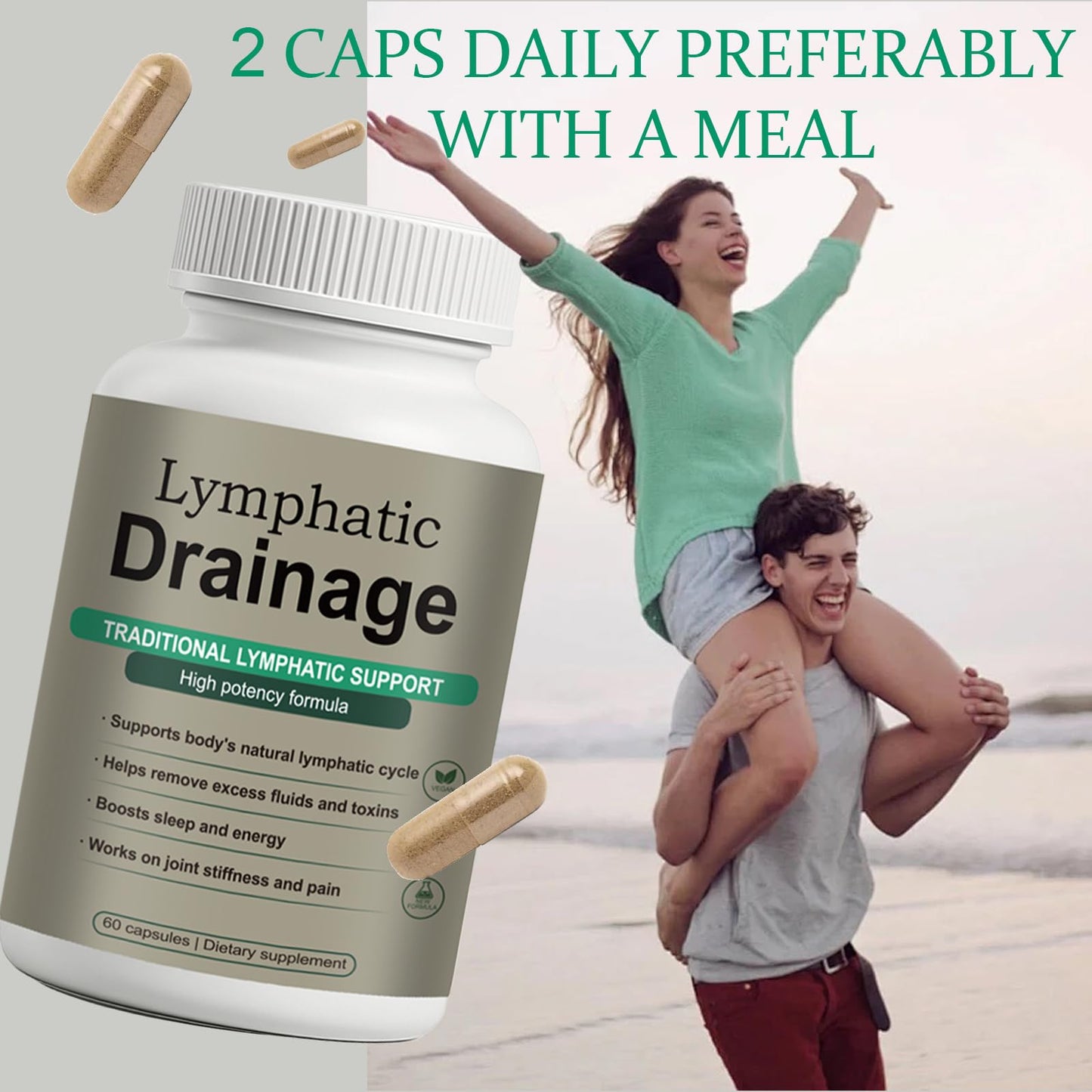 Qiuumey Lymphatic Drainage Capsules 60 Count