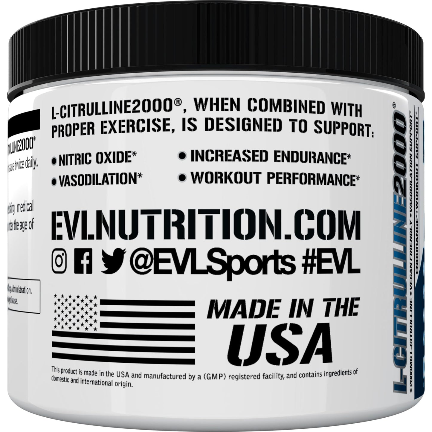 Evlution L-Citrulline2000 Nitric Oxide Pre Workout Powder 7.05 Ounce