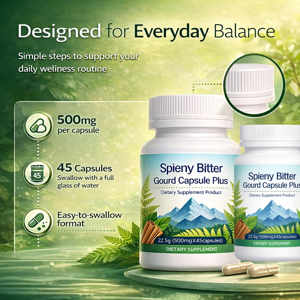 QOCORE Spiny Bitter Gourd Capsule Plus, 45 Capsules