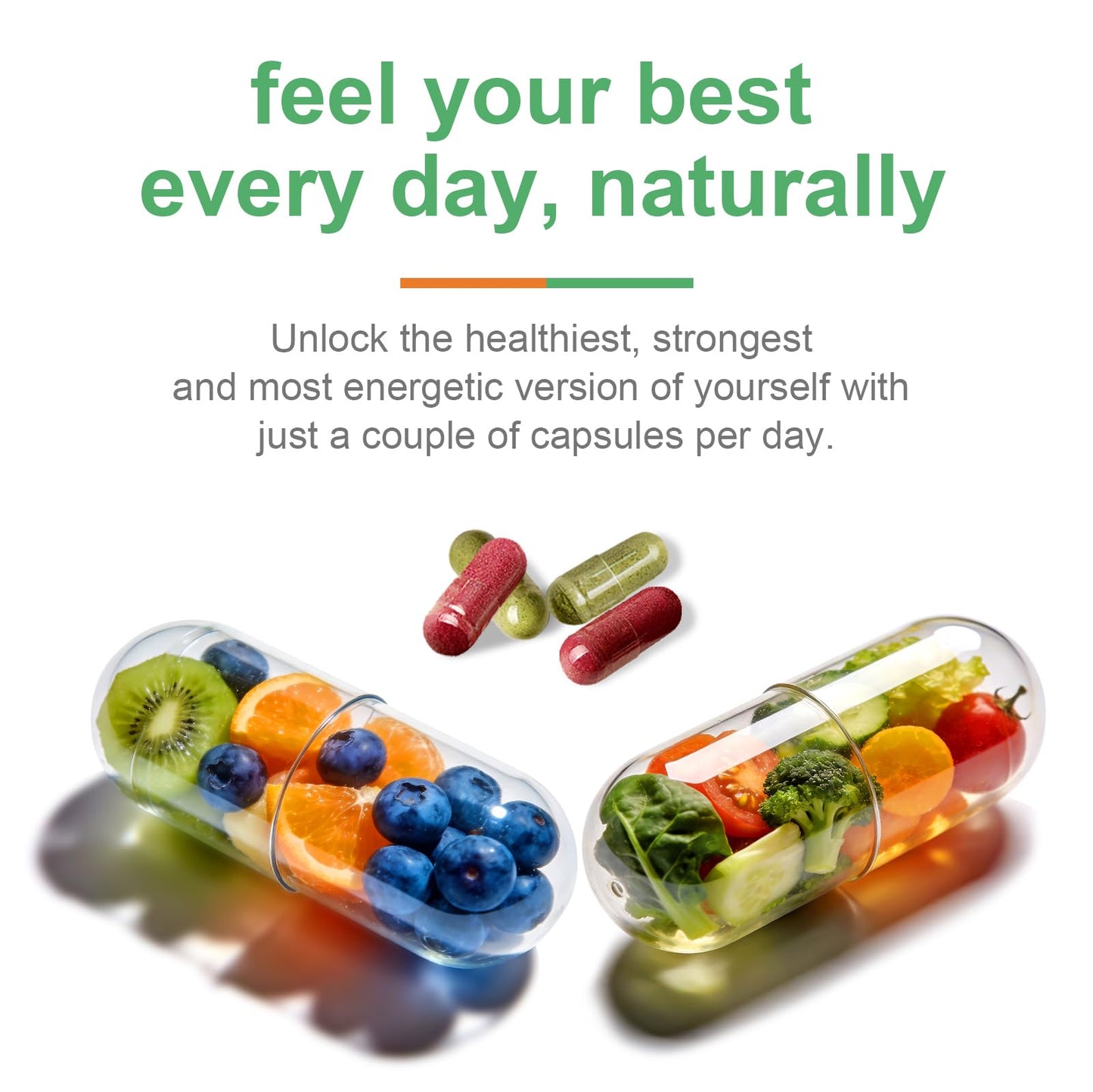 VBTOP Fruit & Vegetable Supplement Capsules 180