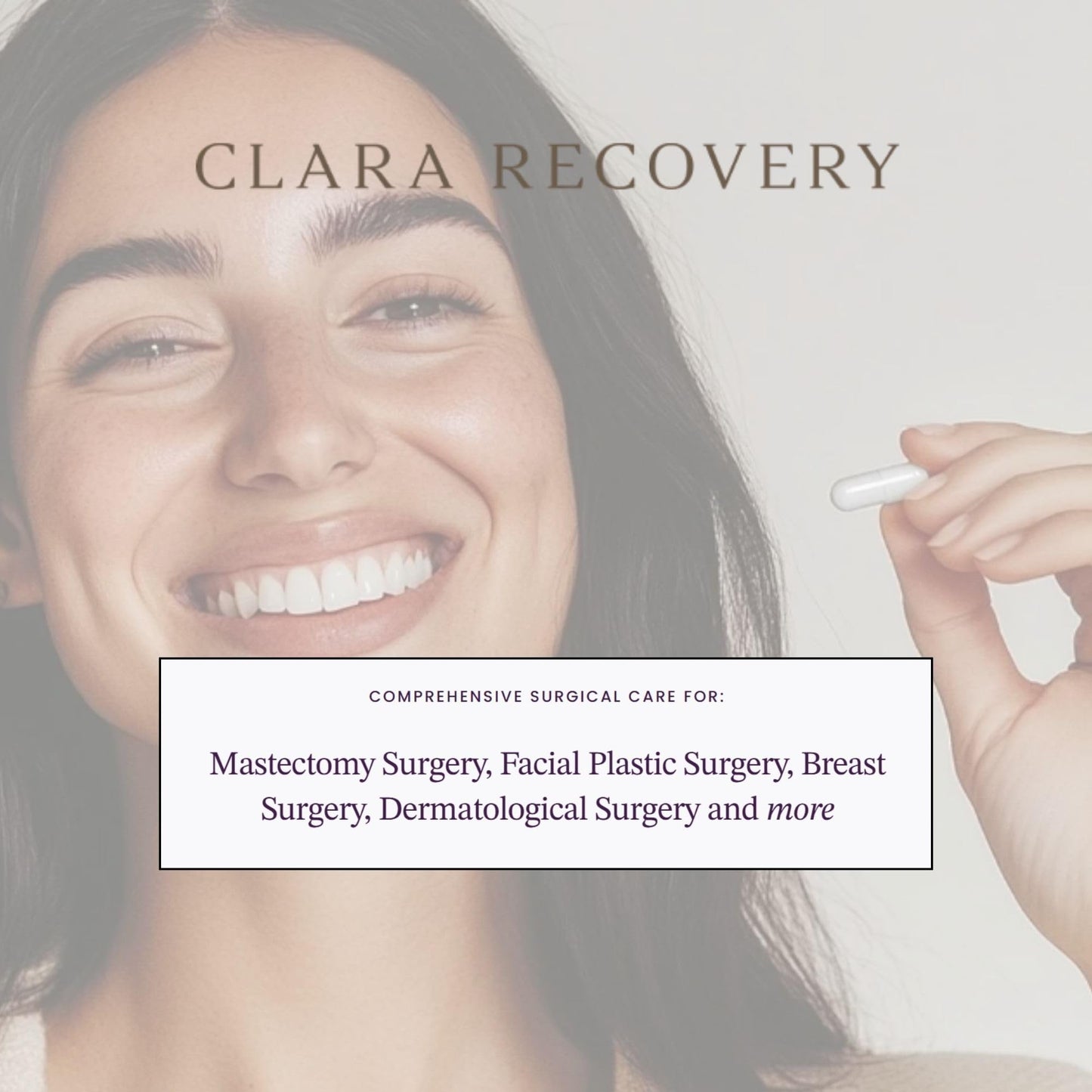 Clara Recovery Nutritional Supplement for Surgical Recovery and Healing Capsules 70 Count