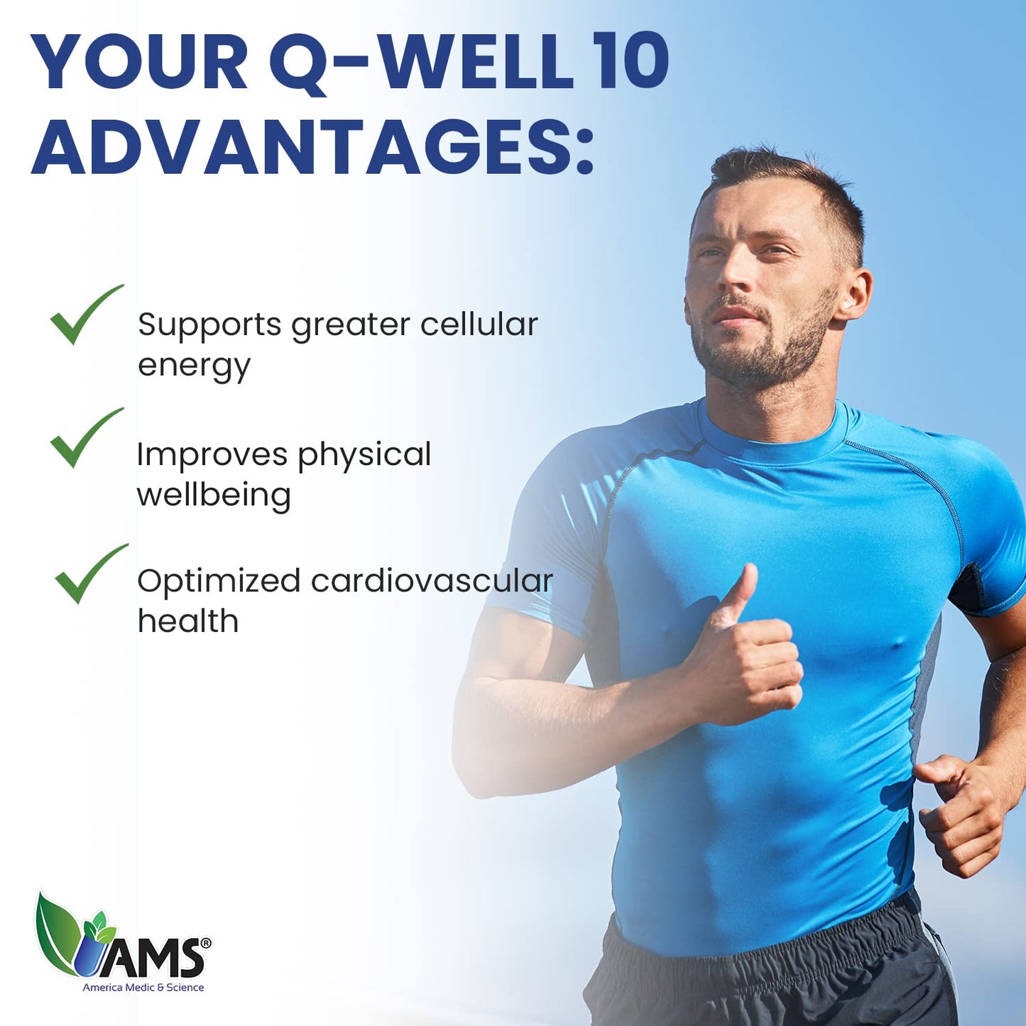 America Medic & Science Q-Well-10 CoQ10 200mg Softgels, 60 Count