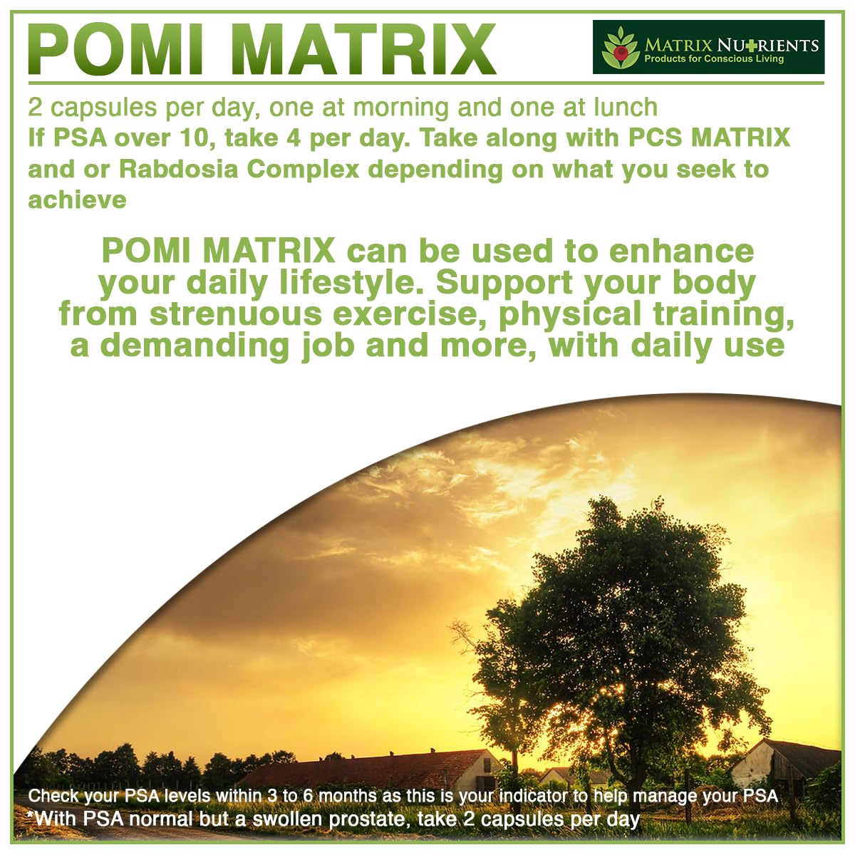Matrix Nutrients POMI Matrix Capsules, 60 Count