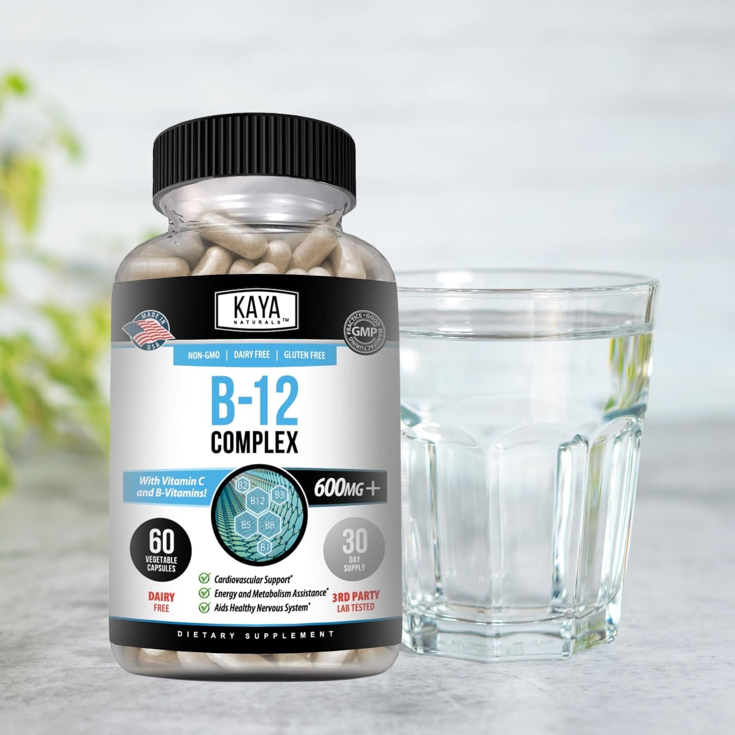 Kaya Naturals B-12 Complex Capsules 120