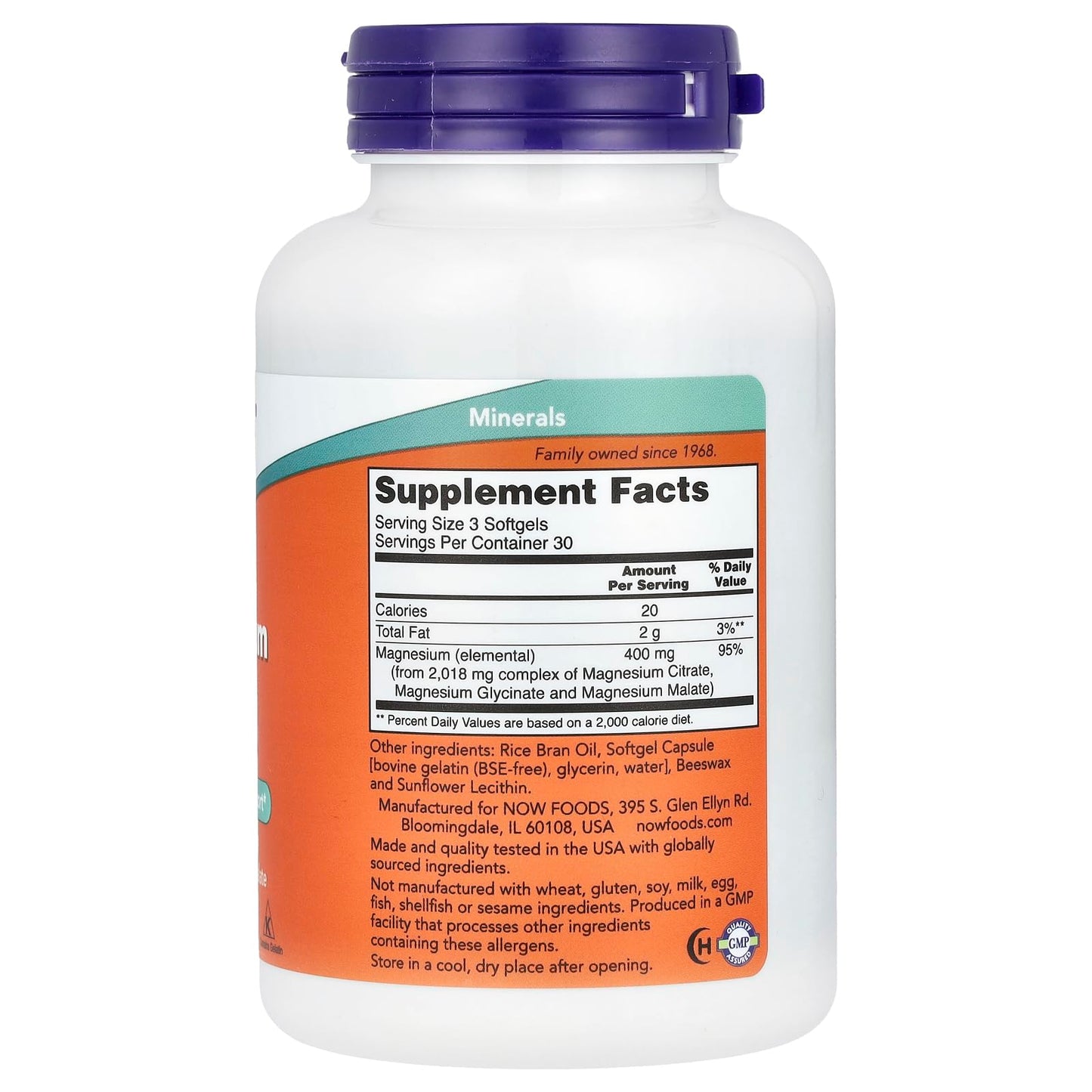 NOW Foods Magnesium Citrate Softgels 270
