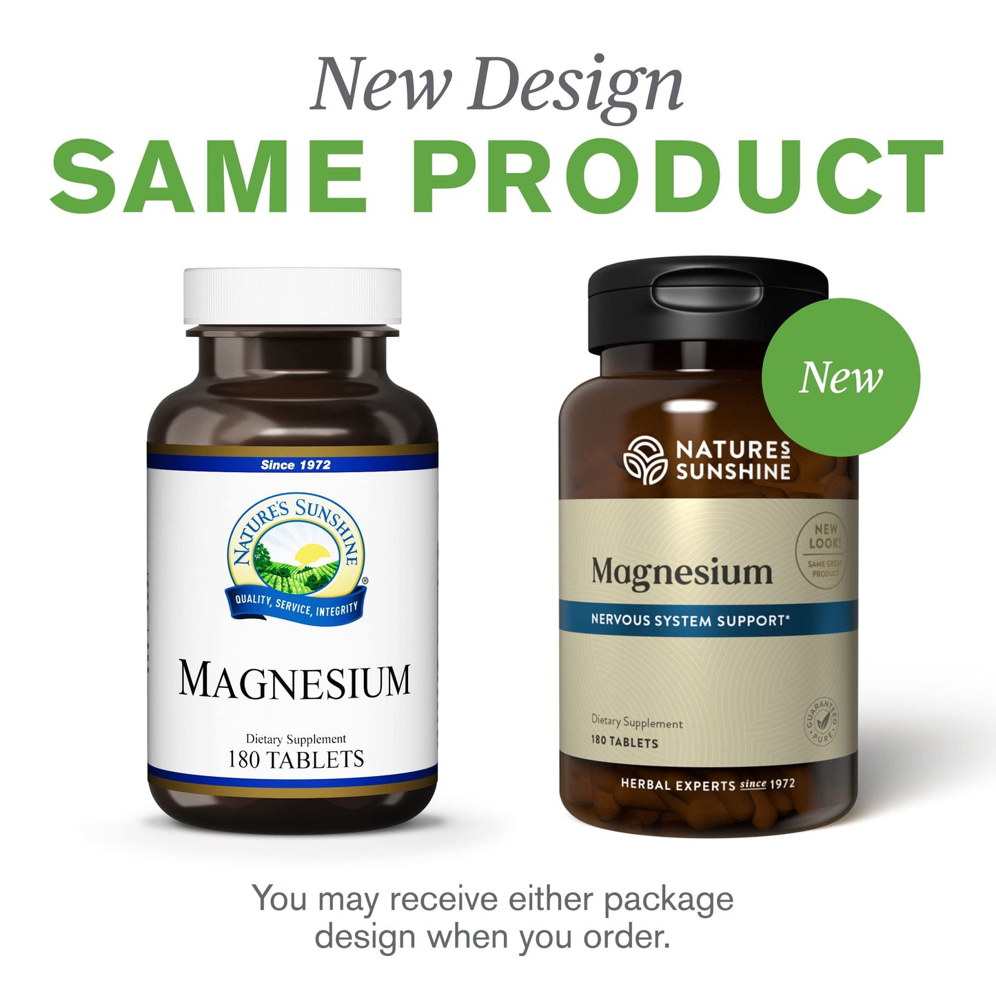 Nature's Sunshine Magnesium Tablets, 180 Count