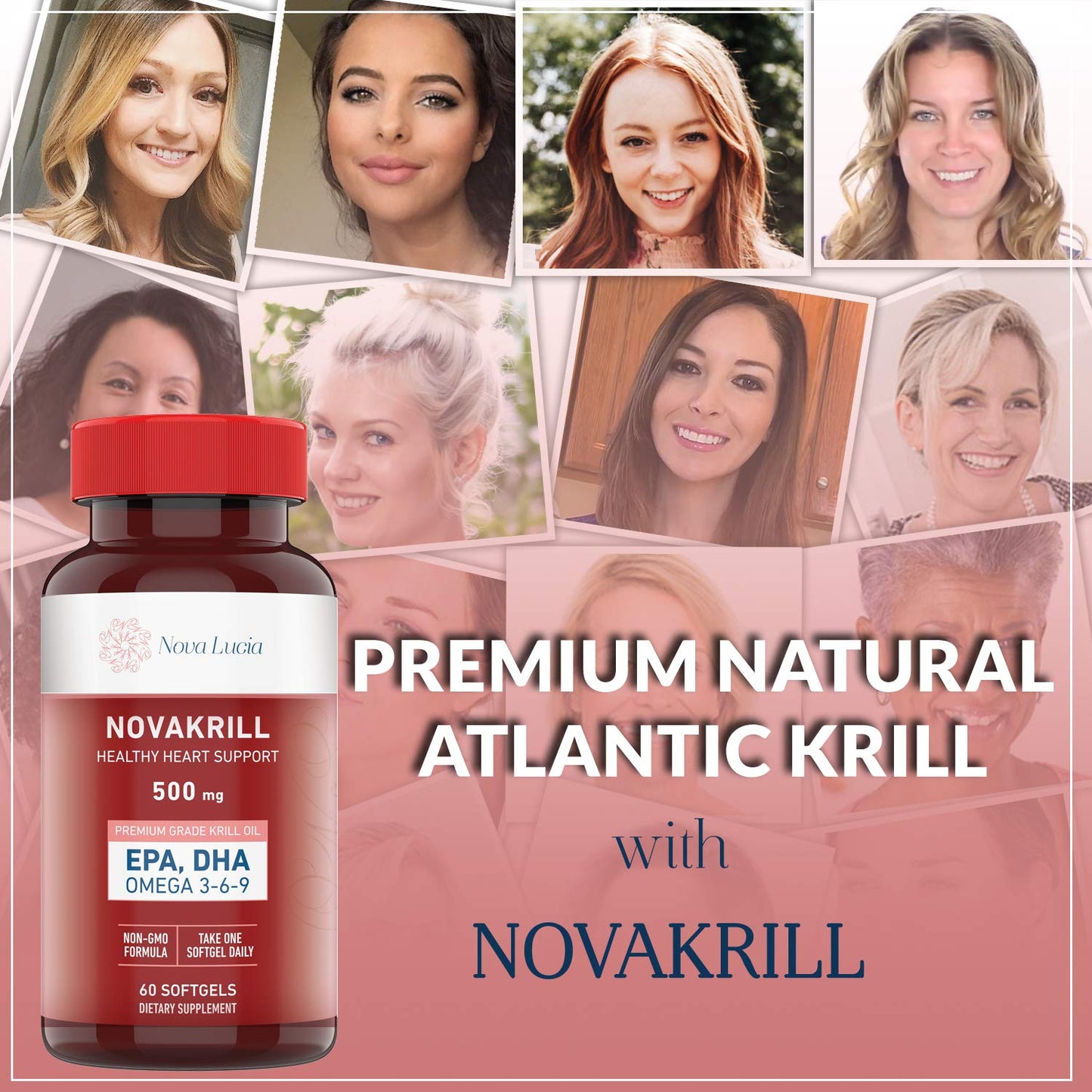 Nova Lucia NovaKrill Krill Oil Omega 3 Supplement Softgel 1 Count