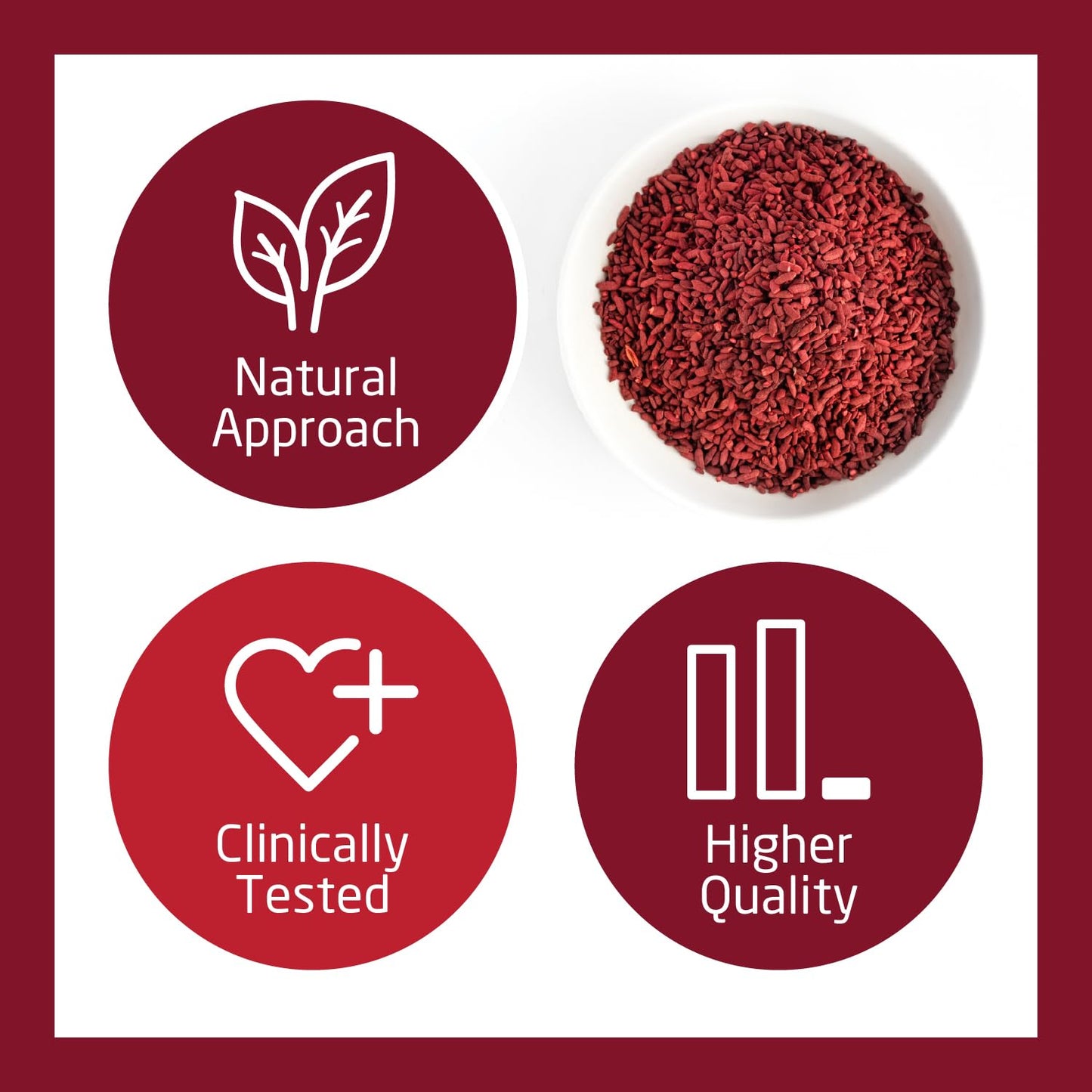 HeartShape Red Yeast Rice Capsules 120 Count