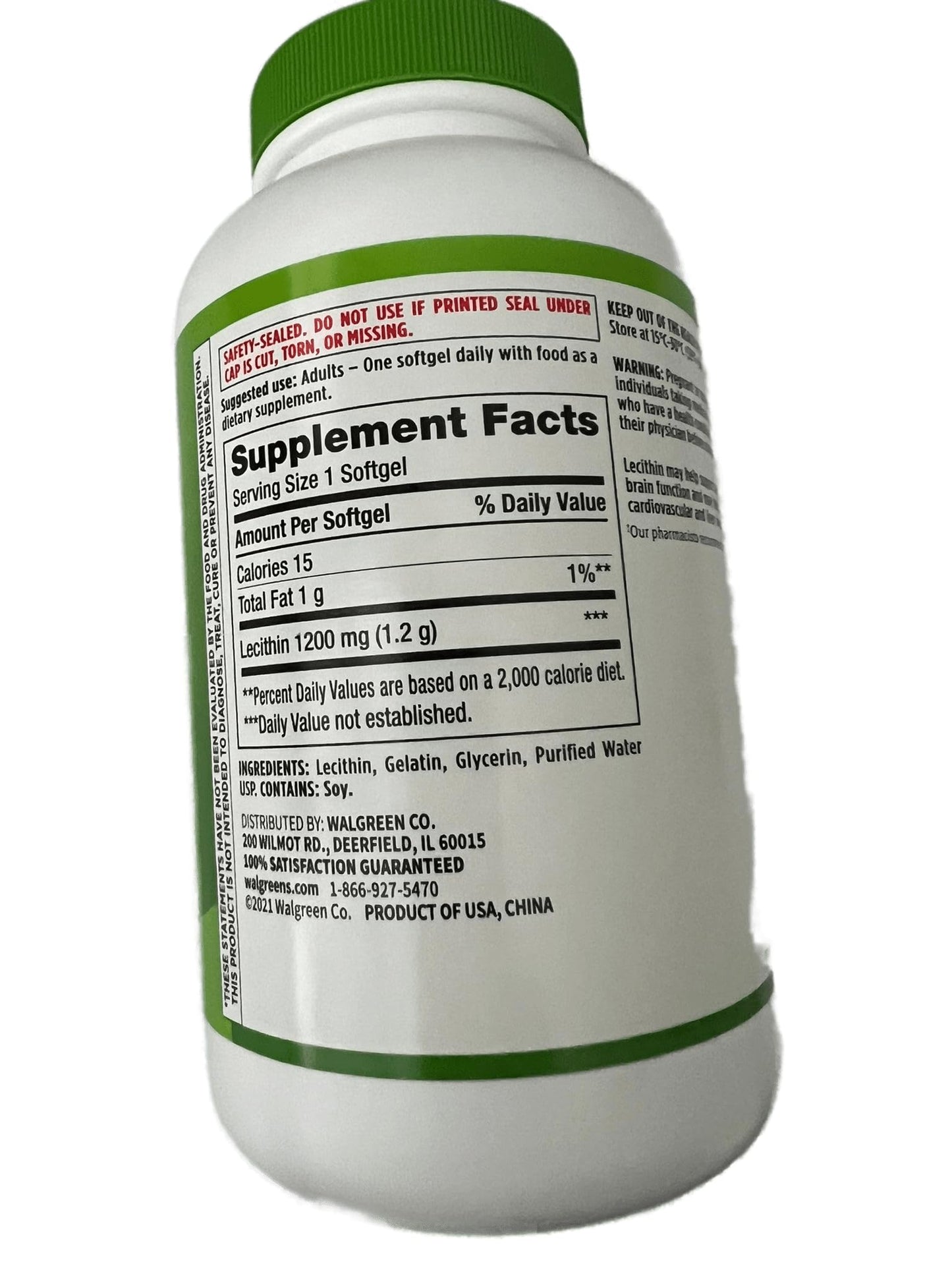 Walgreens Lecithin 1200mg Softgels 200 ea