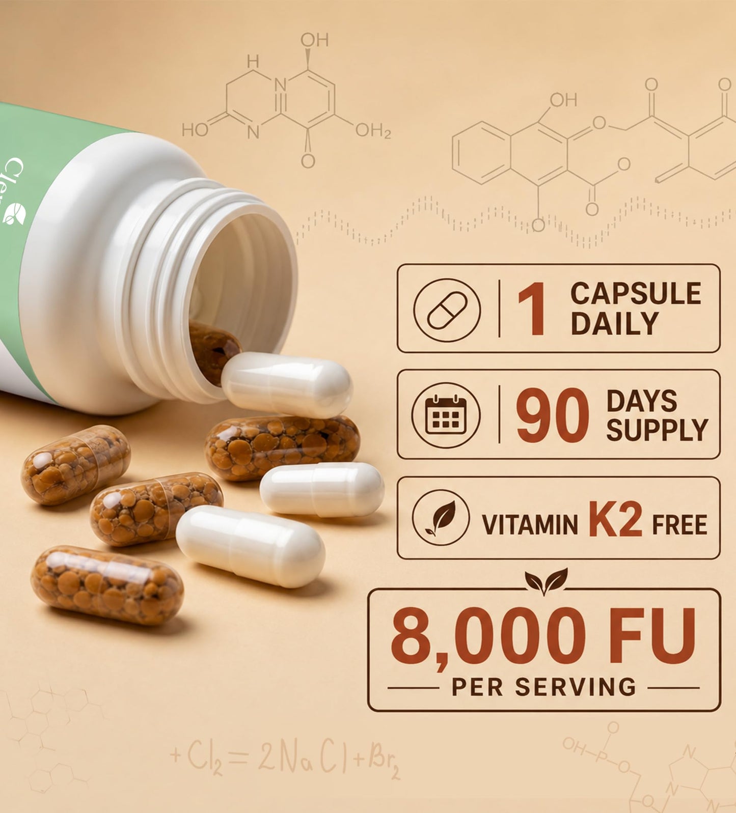Clenoriko Nattokinase Supplement Capsule 90 Count